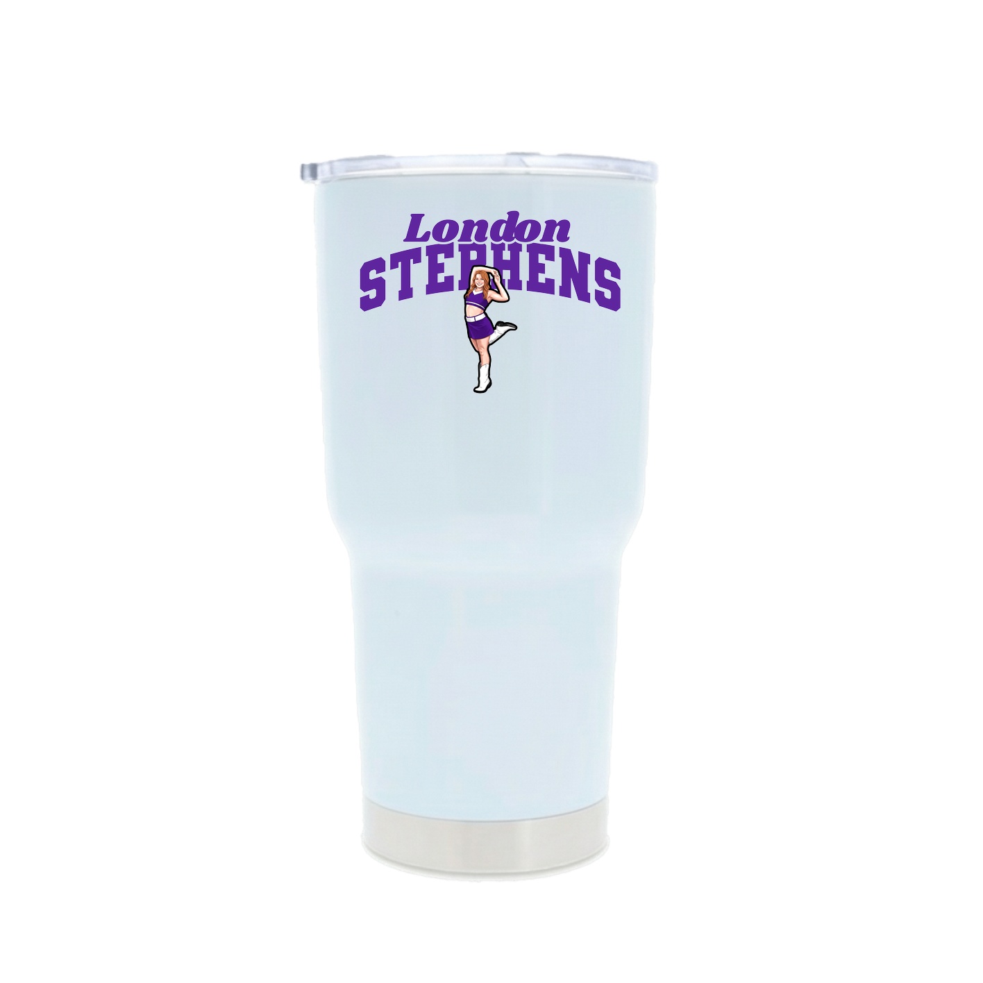 30oz Stainless Steel Tumbler — Signature Arch in White