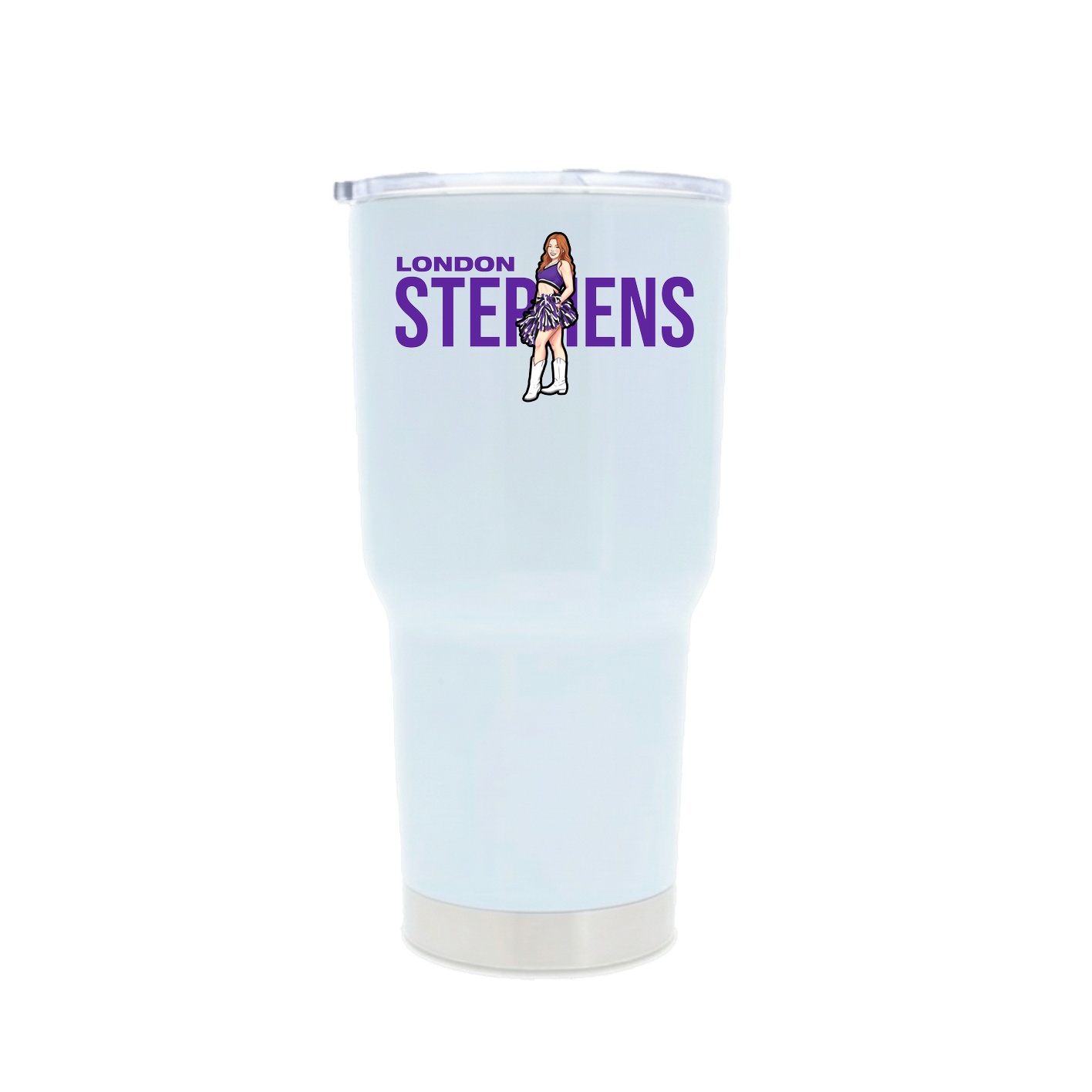30oz Stainless Steel Tumbler — Player Name in White