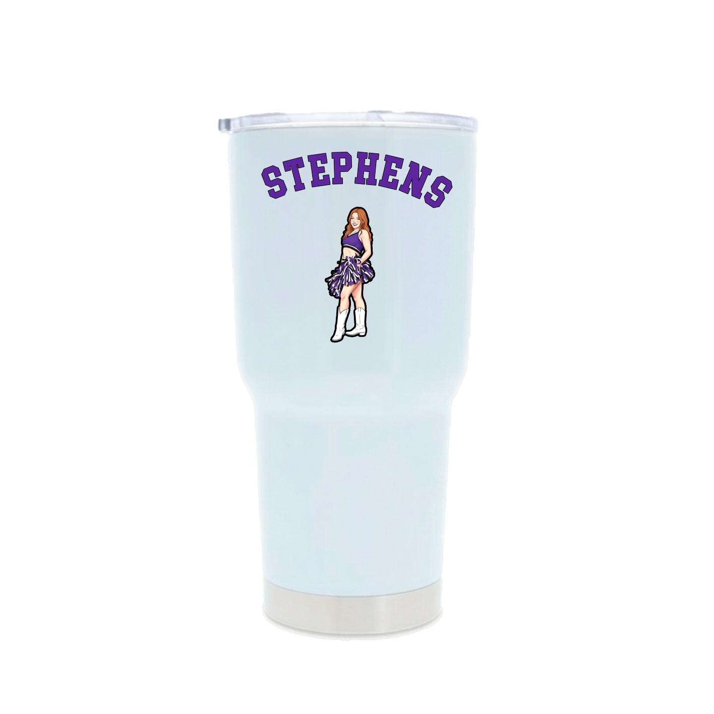 30oz Stainless Steel Tumbler — Shirsey Arch in White