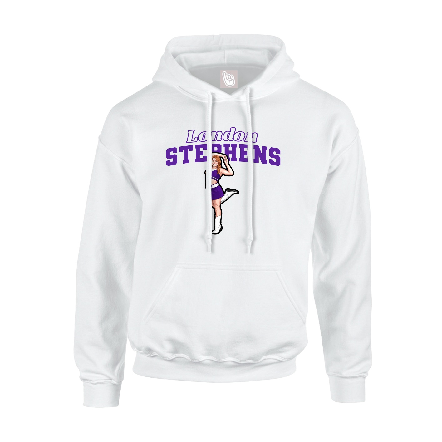 Hoodie — Name Arch in White