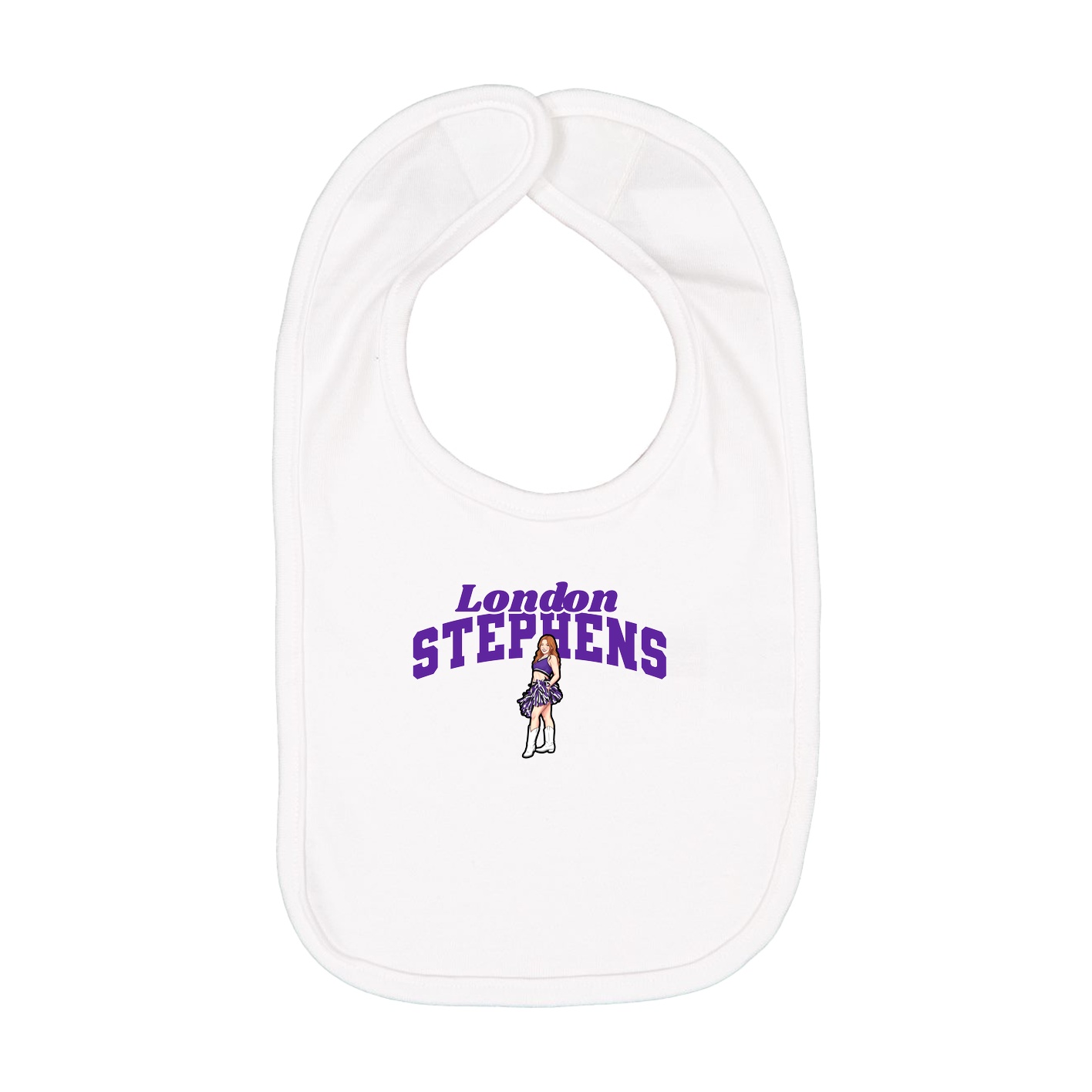 Infant Bib — Signature Arch in White
