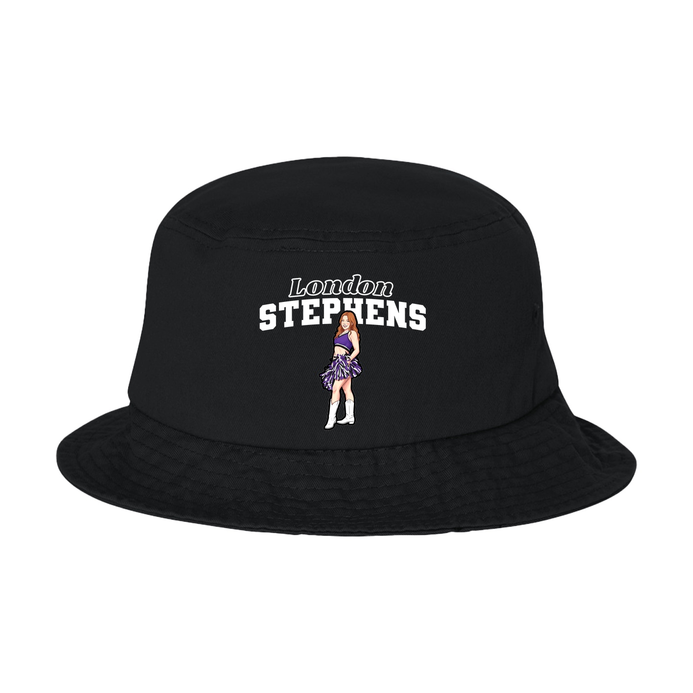 Bucket Cap — Name Arch in Black