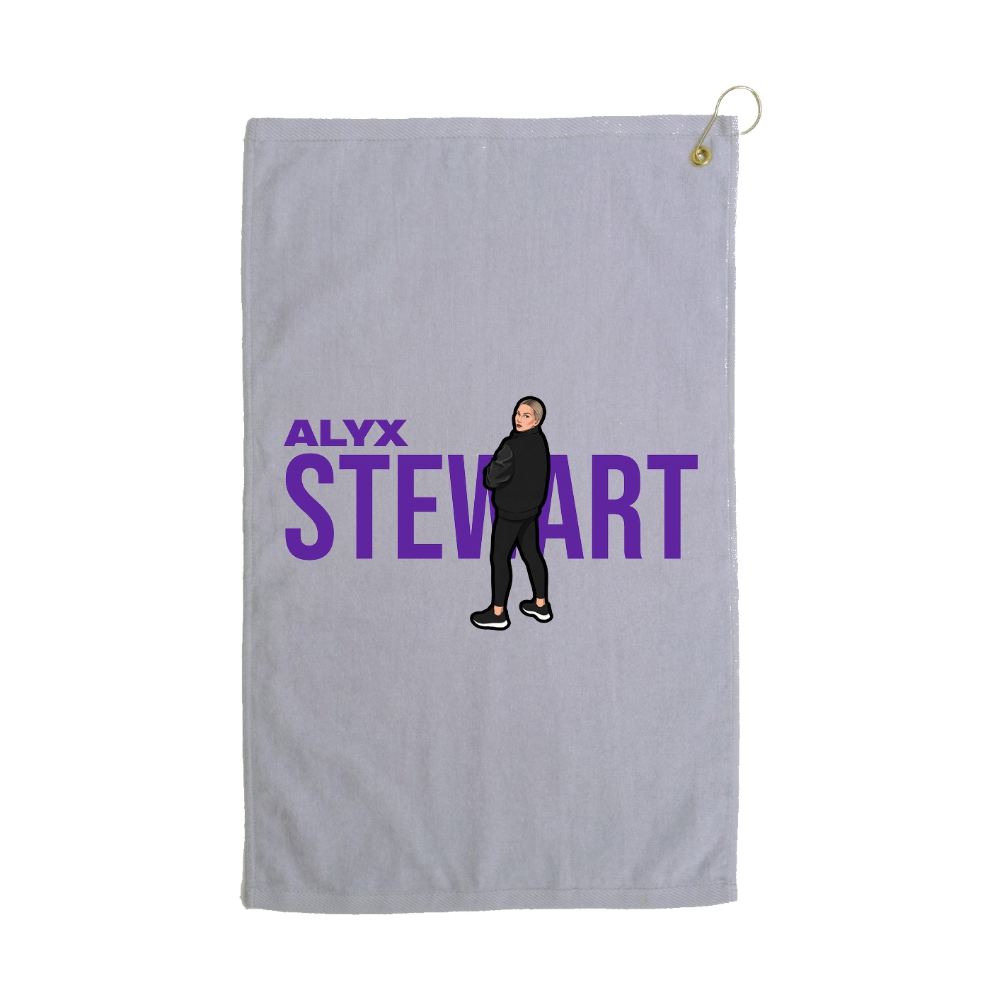 Golf Towel — Player Name in Grey