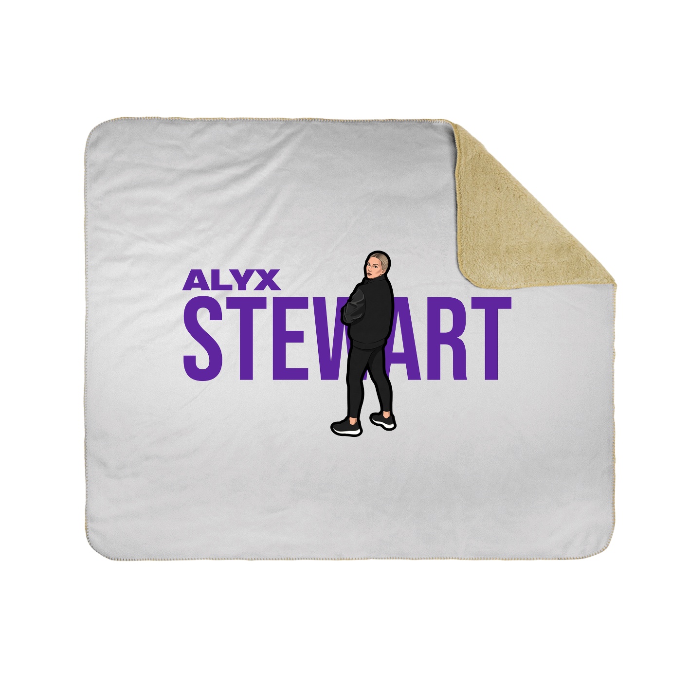 Throw Blanket — Player Name in White