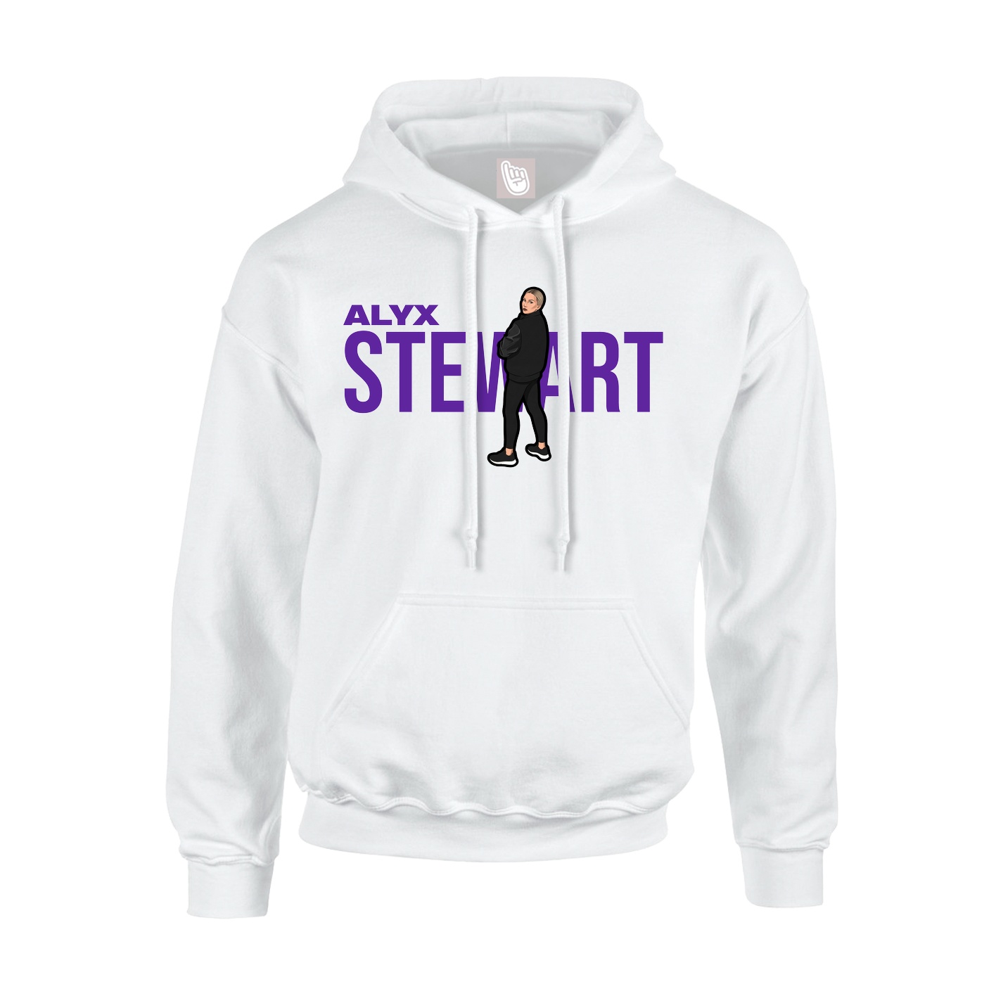 Youth Hoodie — Player Name in White