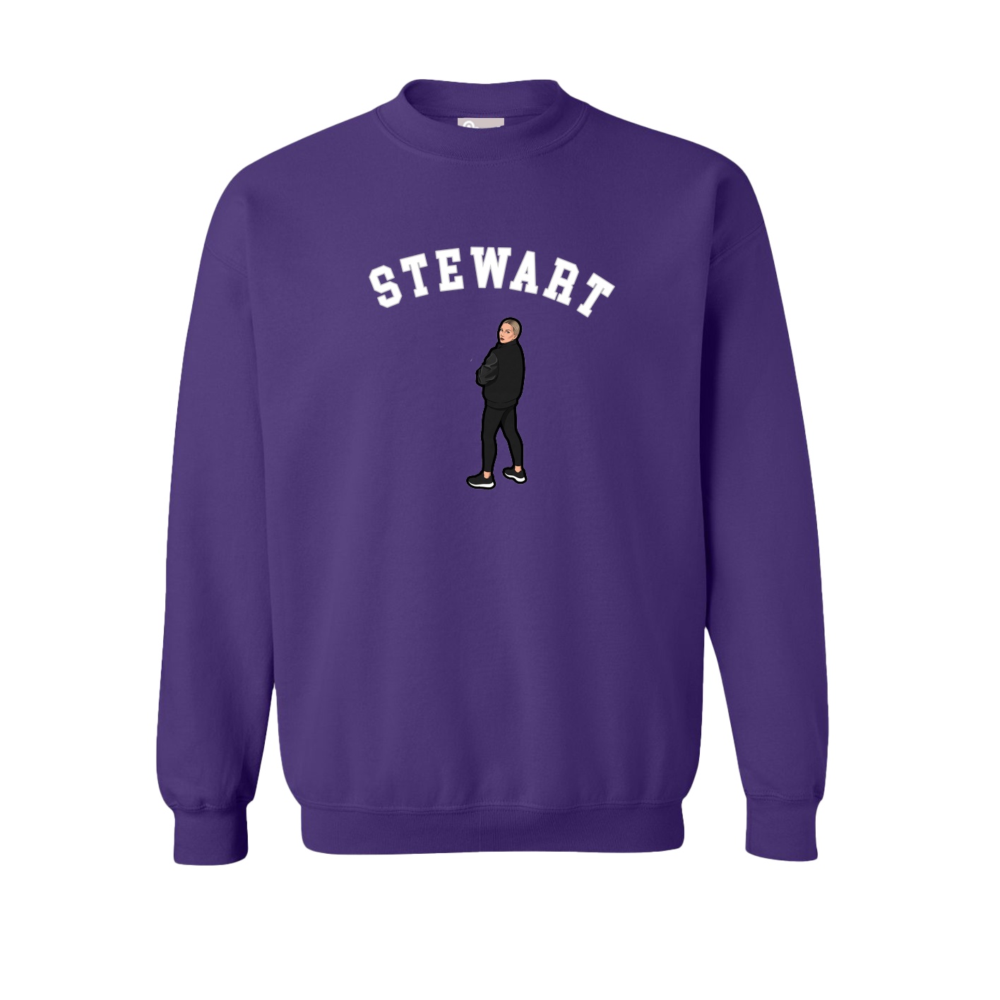 Fleece Crew — Shirsey Arch in Purple