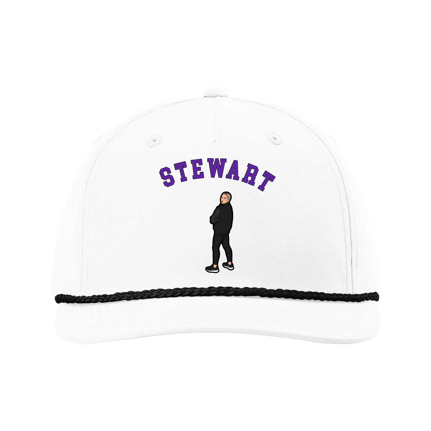 Five-Panel Classic Rope Cap — Shirsey Arch in White