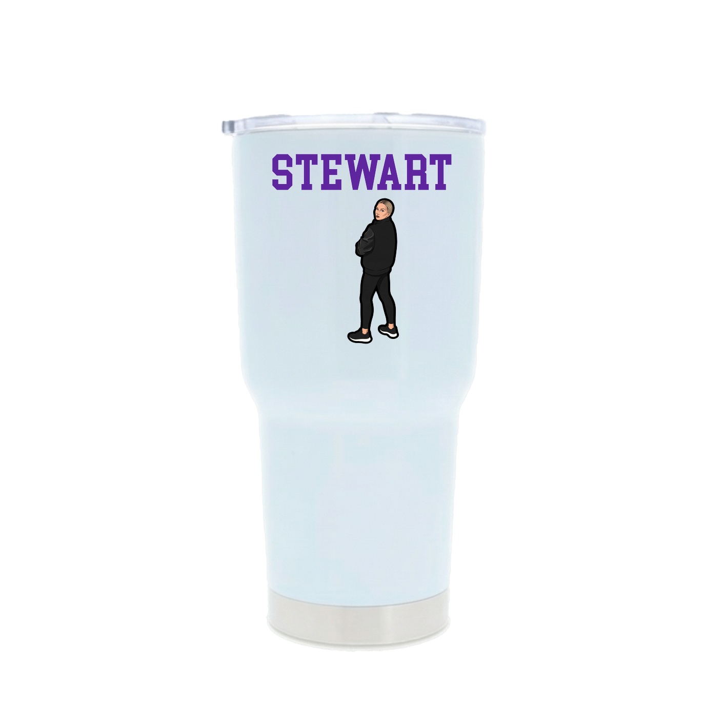 30oz Stainless Steel Tumbler — Shirsey in White