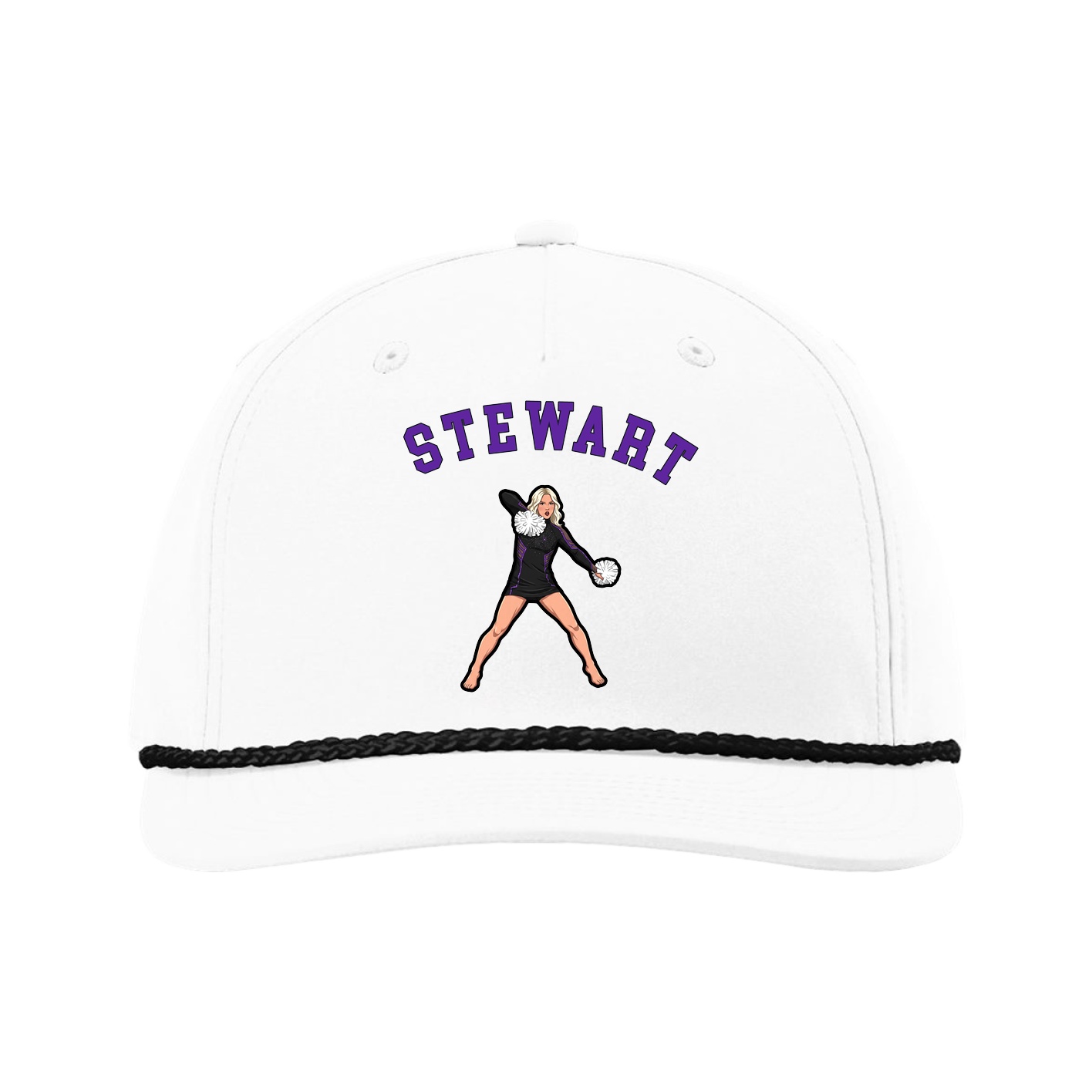 Five-Panel Classic Rope Cap — Shirsey Arch in White