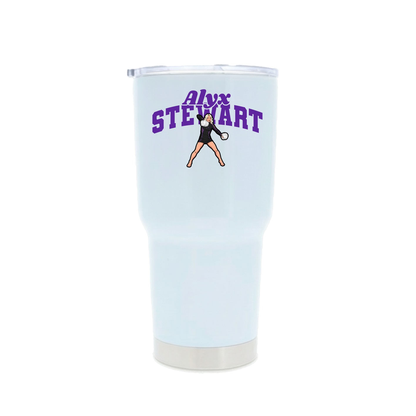 30oz Stainless Steel Tumbler — Signature Arch in White