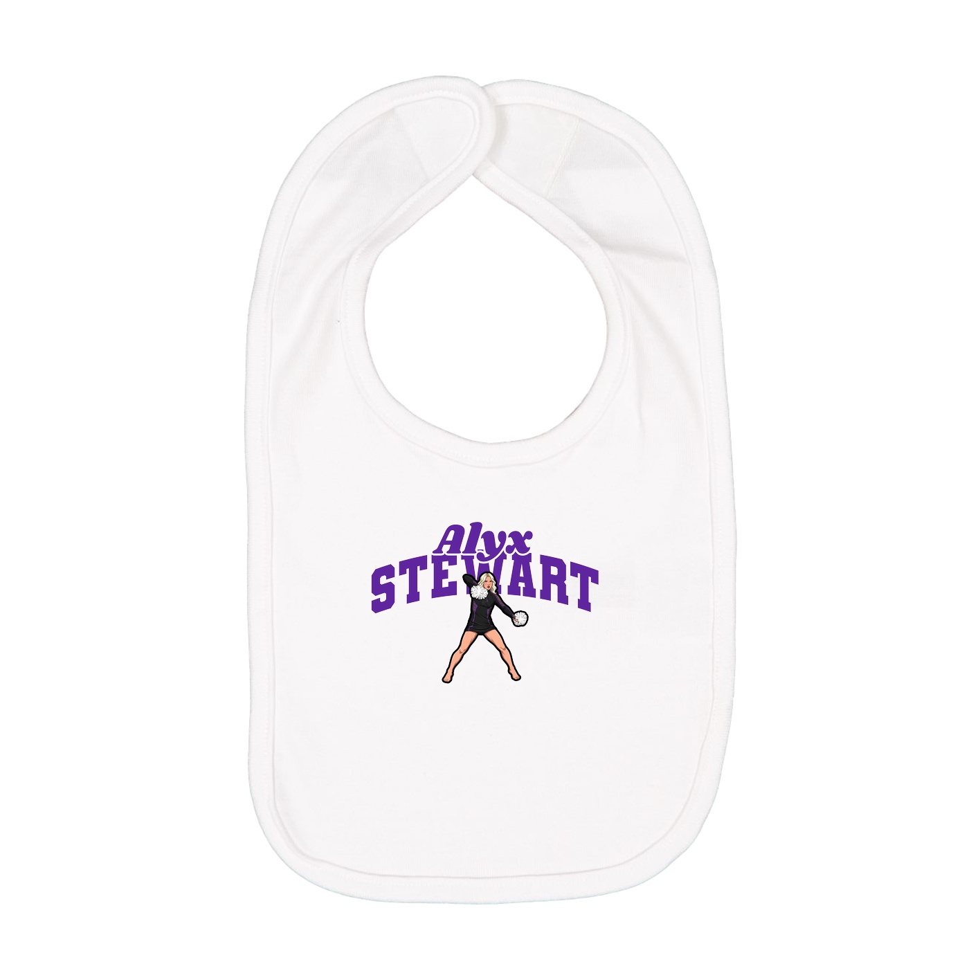 Infant Bib — Signature Arch in White