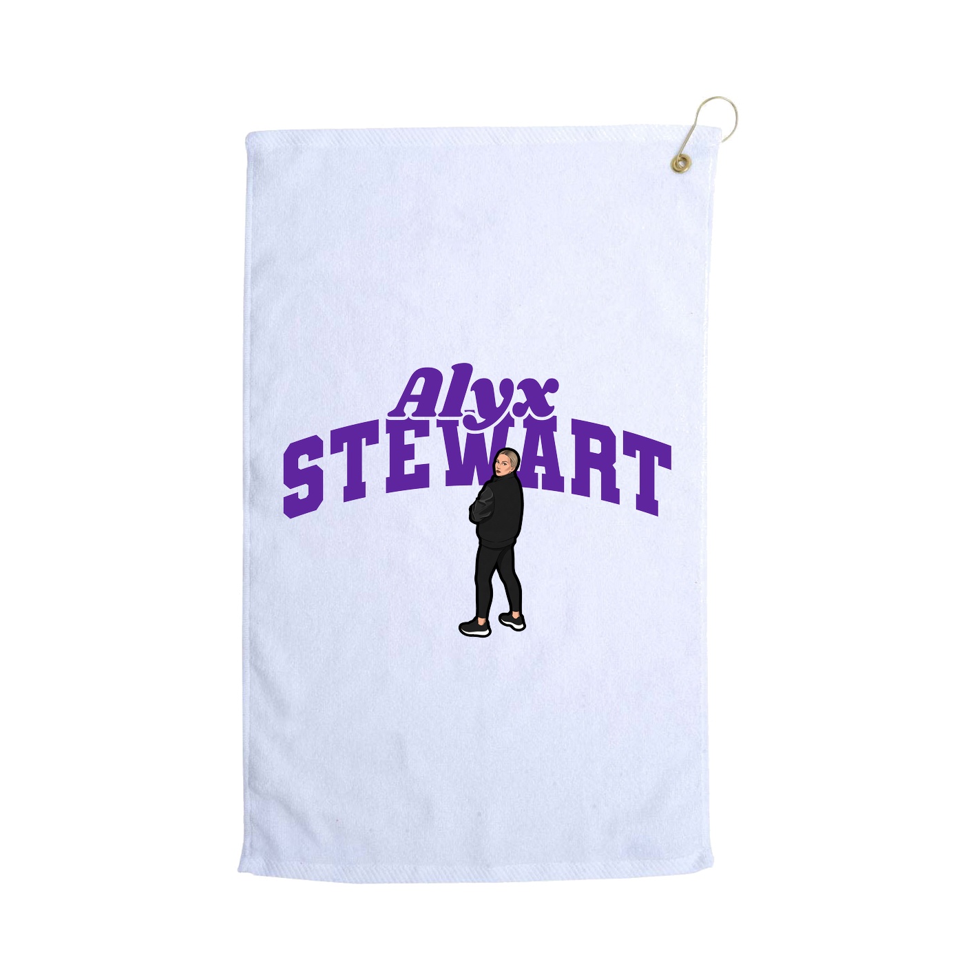 Golf Towel — Signature Arch in White