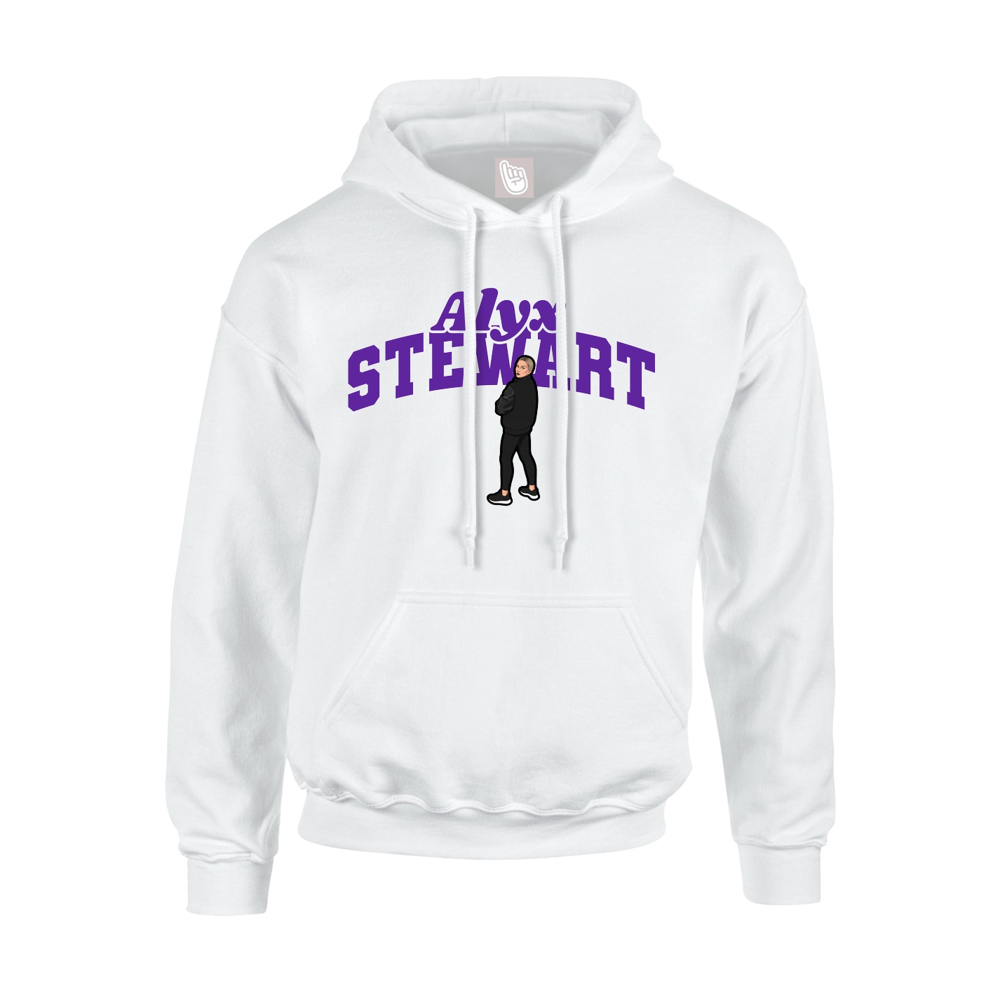 Hoodie — Signature Arch in White