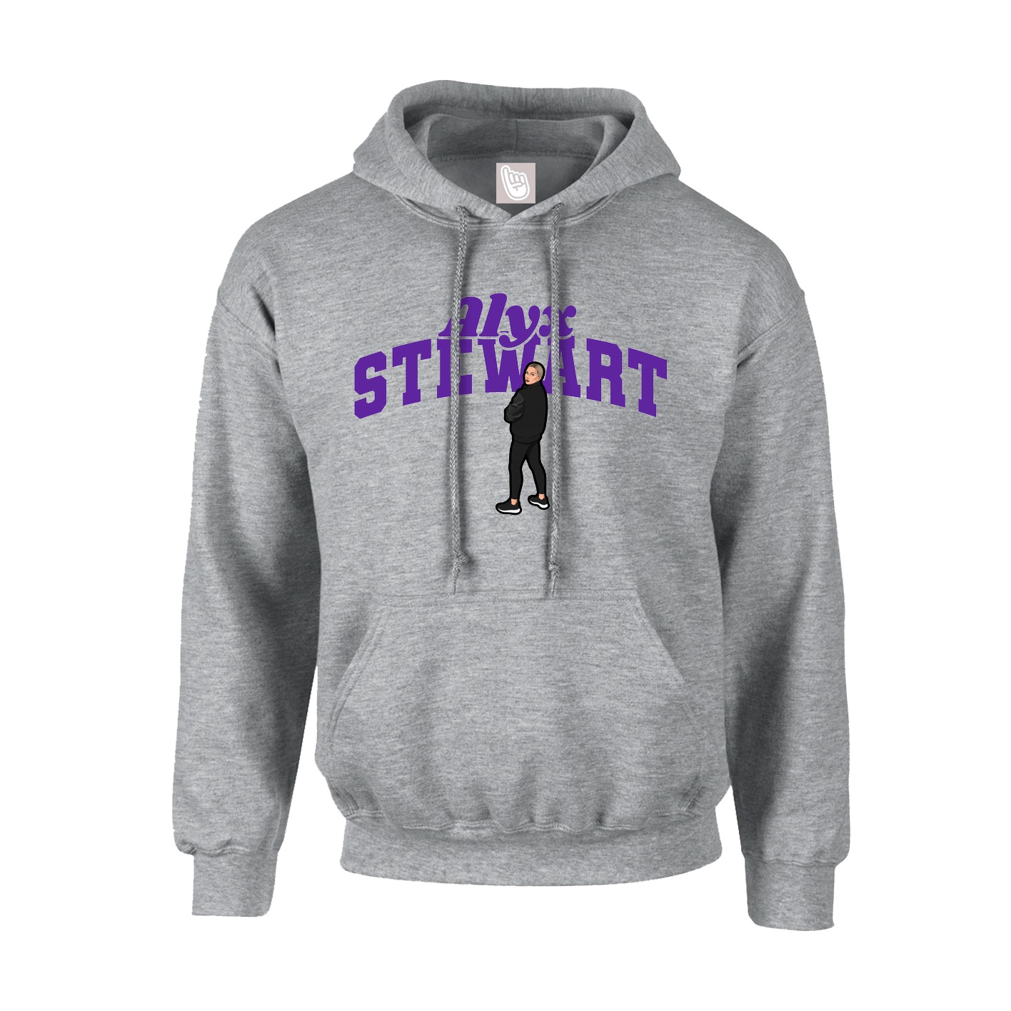 Youth Hoodie — Signature Arch in Grey