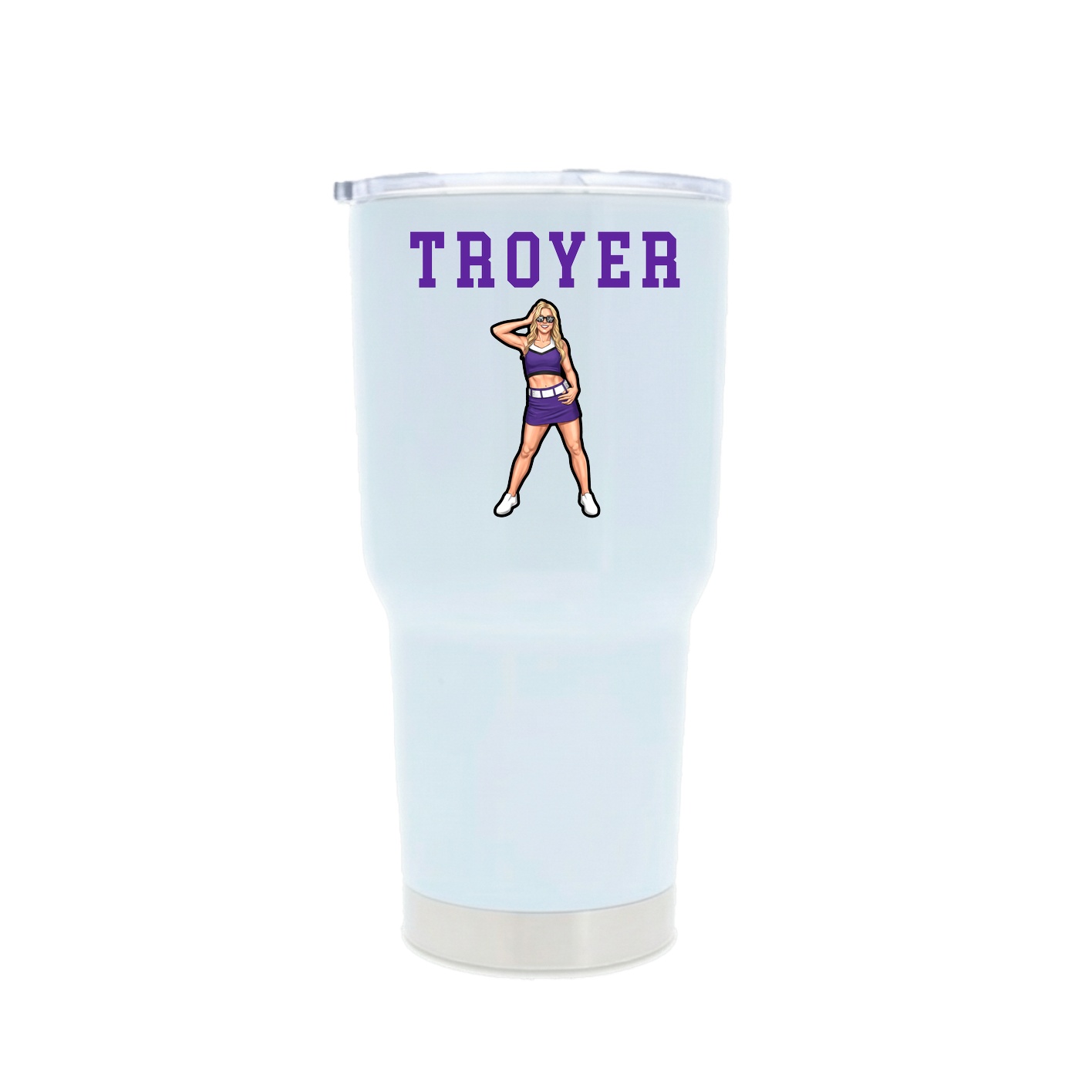 30oz Stainless Steel Tumbler — Shirsey in White