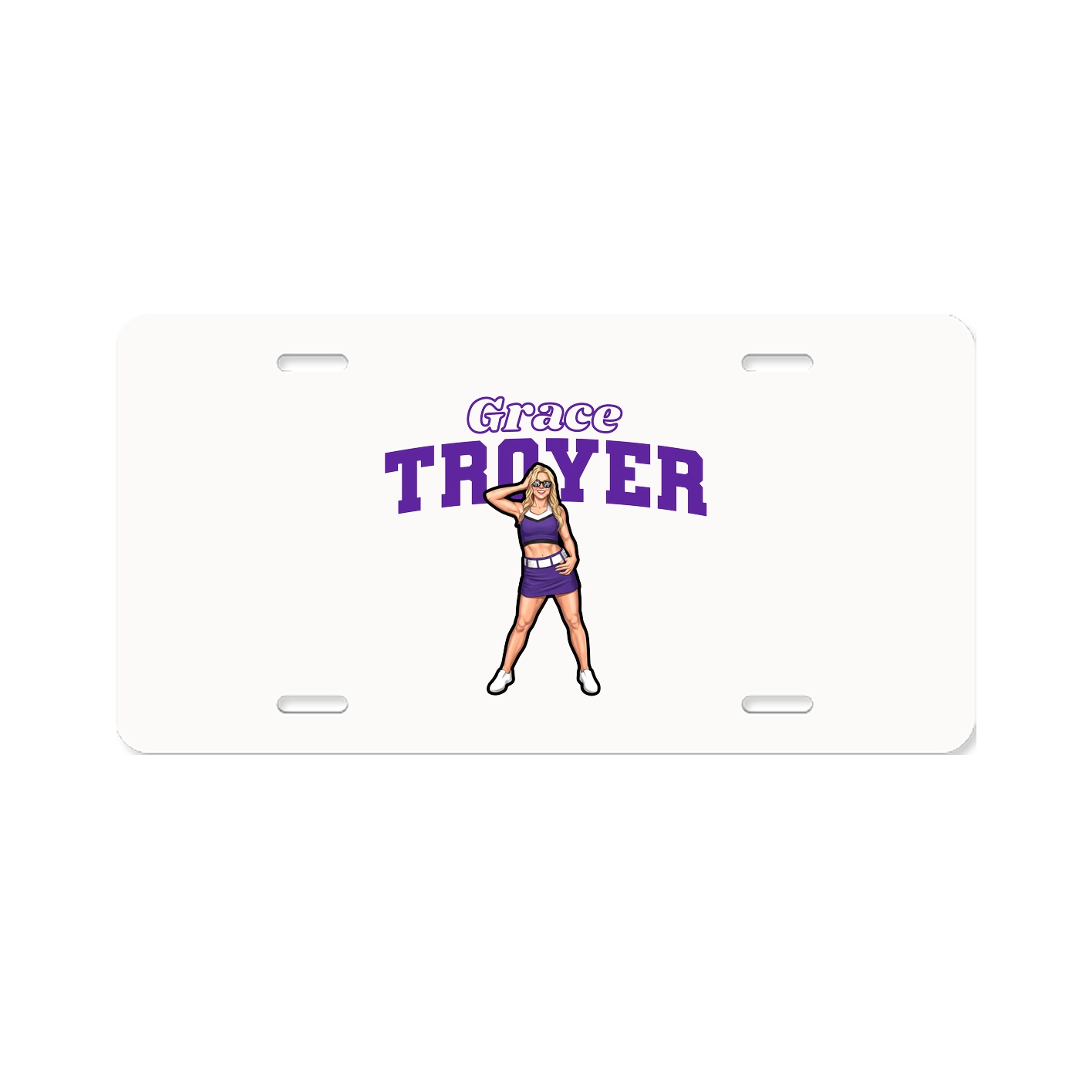License Plate — Name Arch in Classic