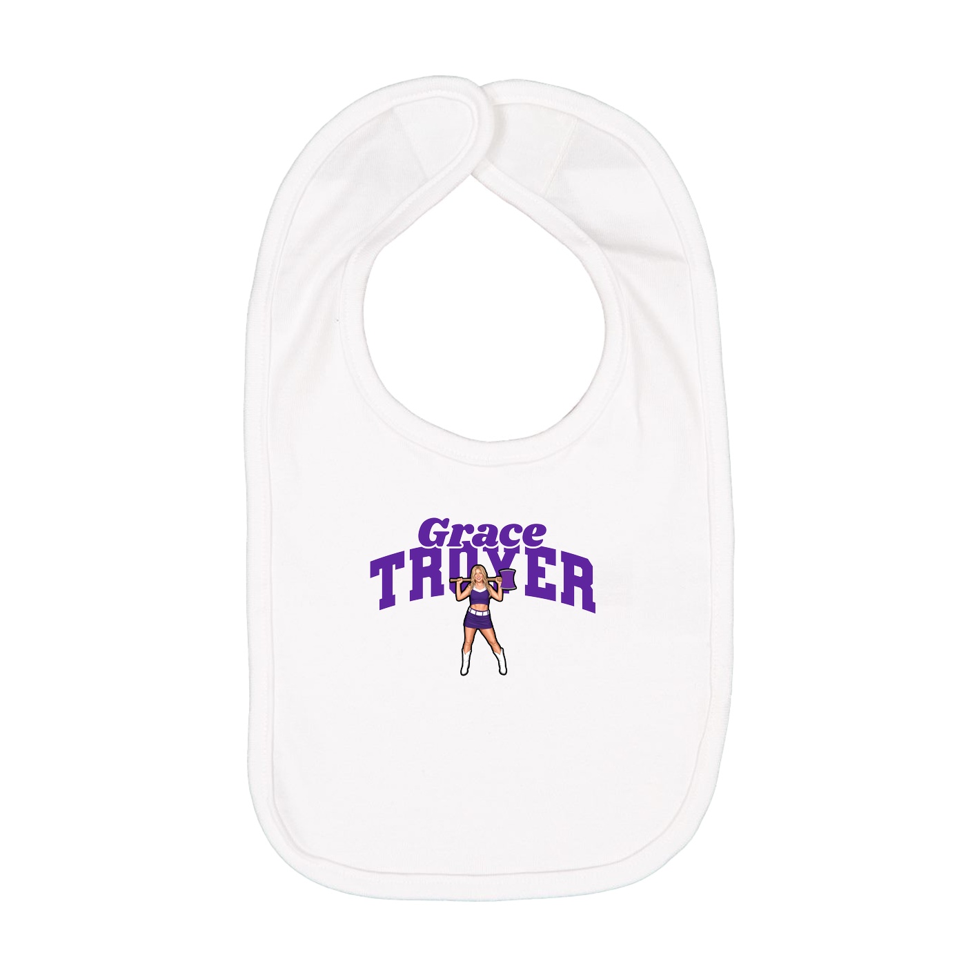 Infant Bib — Signature Arch in White