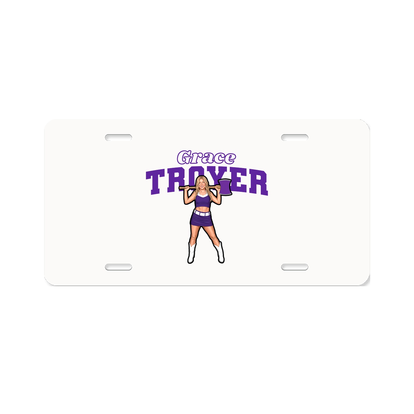 License Plate — Name Arch in Classic