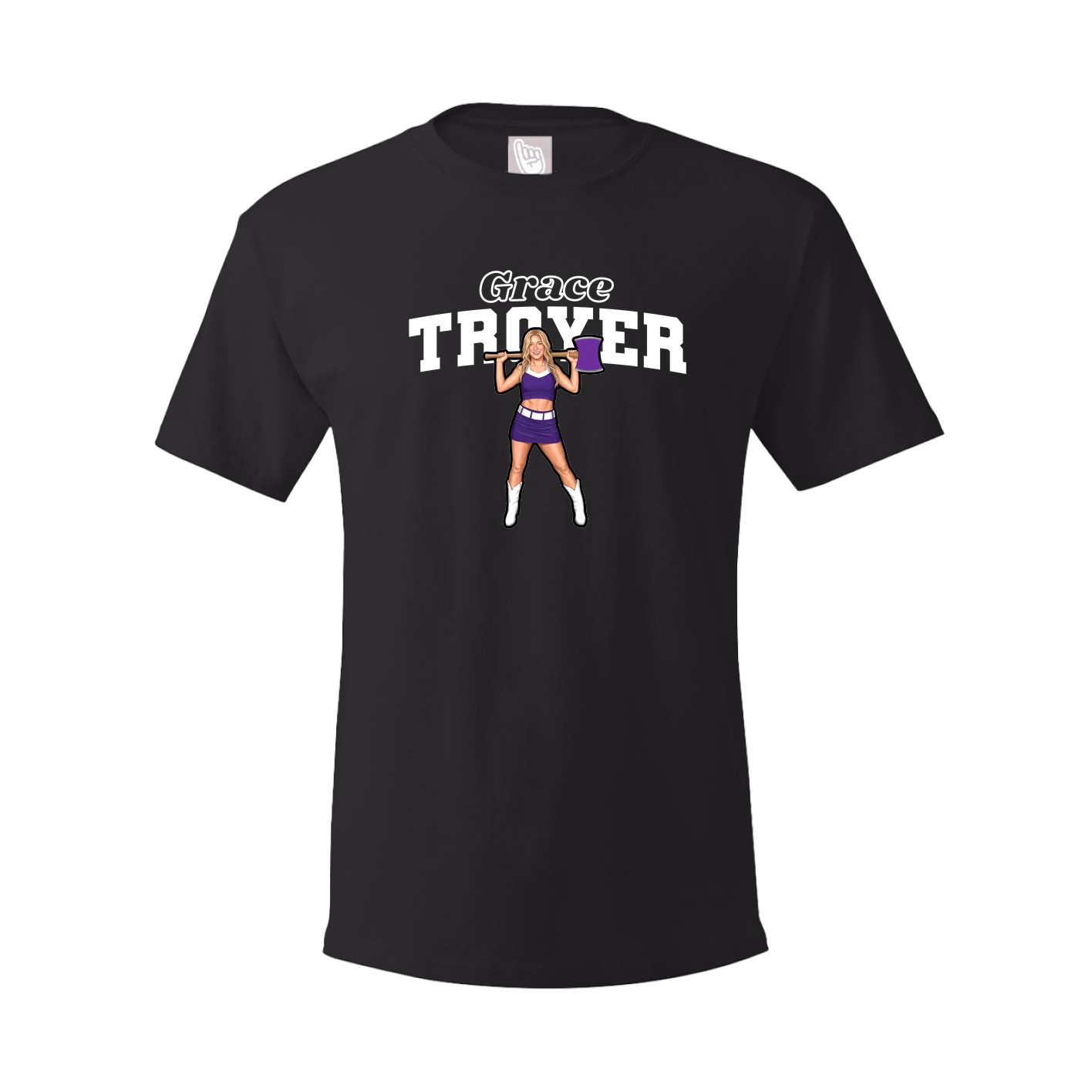 Youth Tee — Name Arch in Black