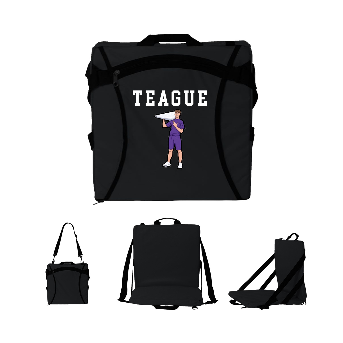 Folding Stadium Seat — Shirsey in Black
