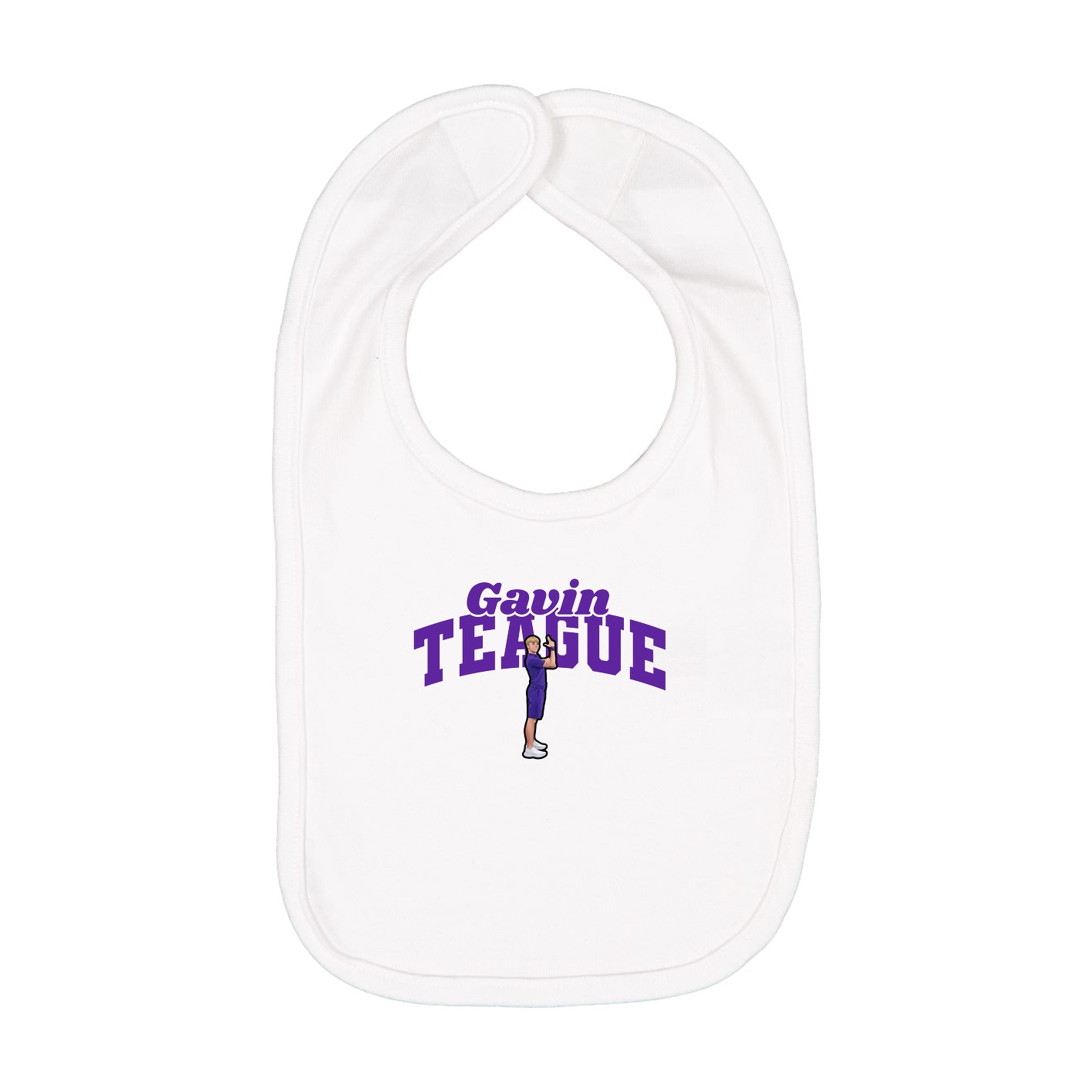 Infant Bib — Signature Arch in White