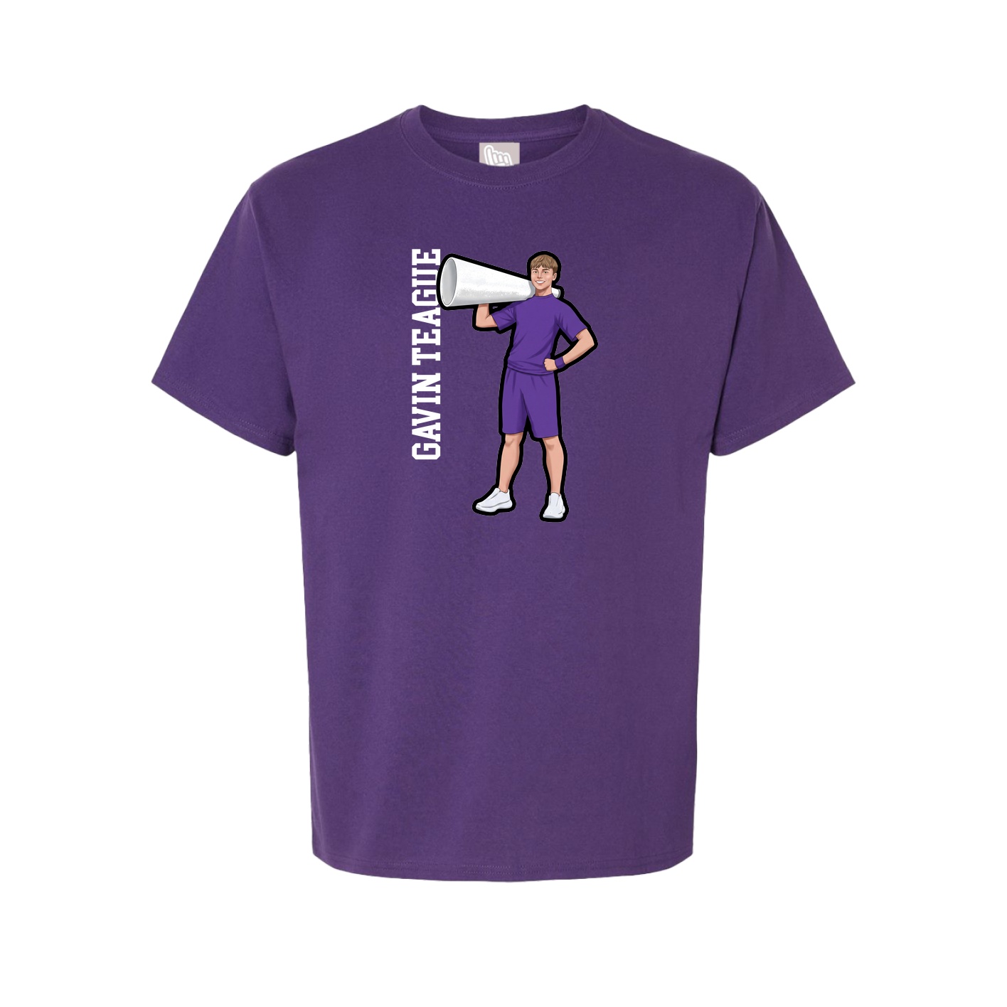 Tee — Name Vertical in Purple