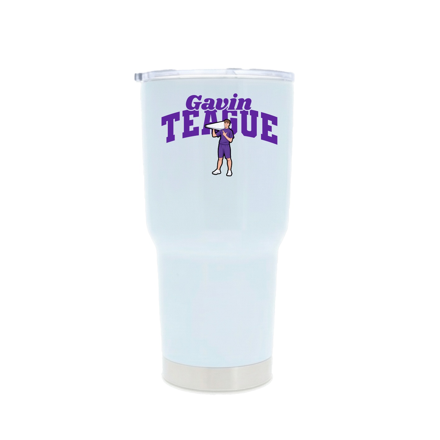 30oz Stainless Steel Tumbler — Signature Arch in White