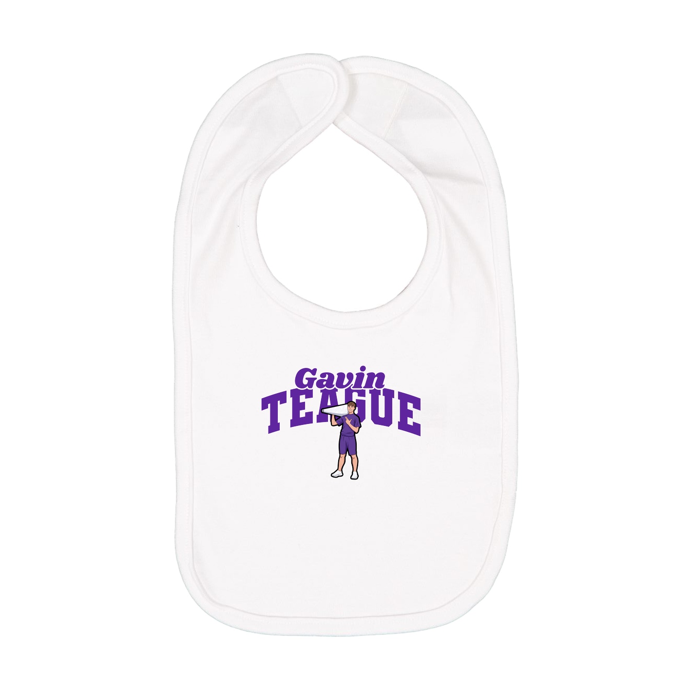 Infant Bib — Signature Arch in White