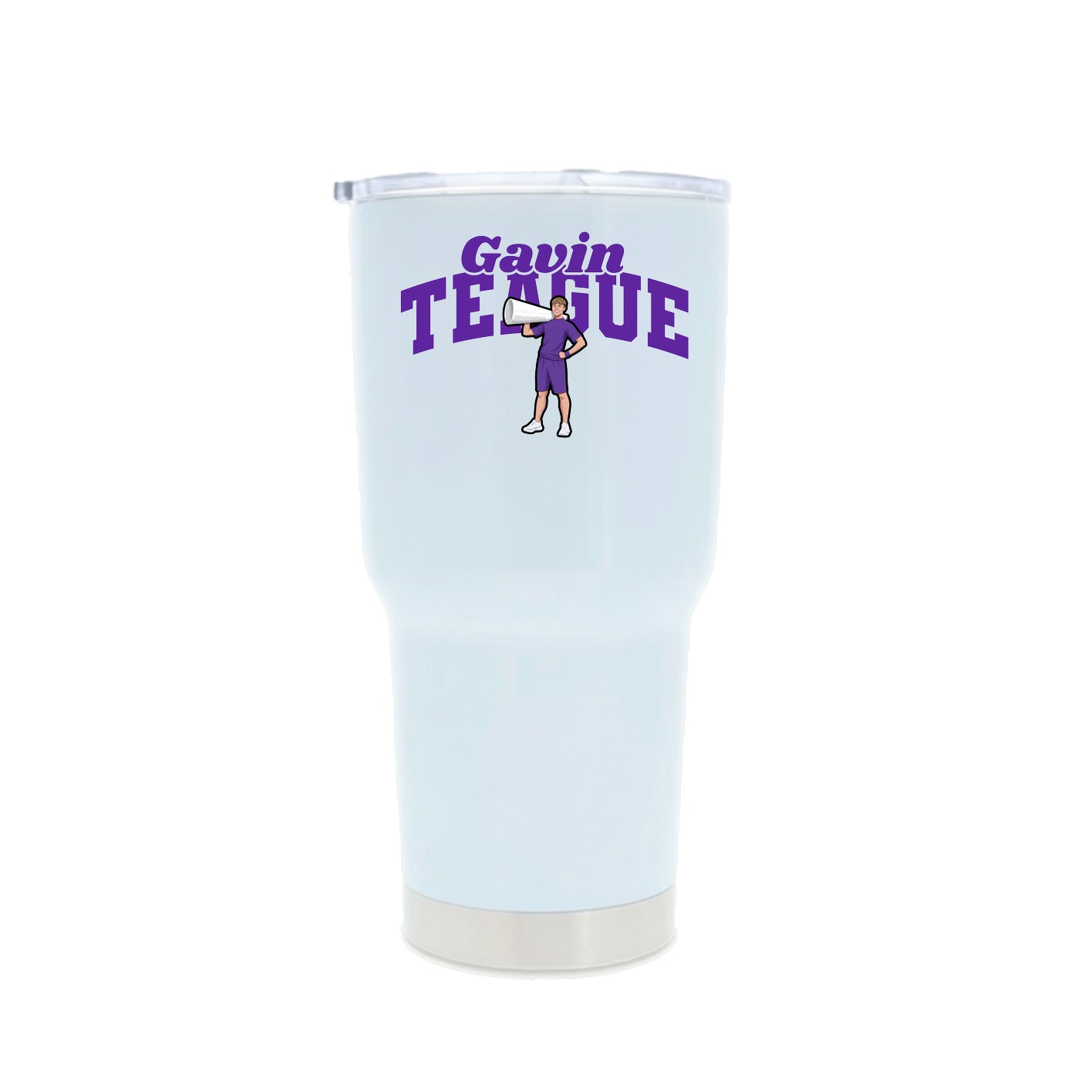 30oz Stainless Steel Tumbler — Signature Arch in White