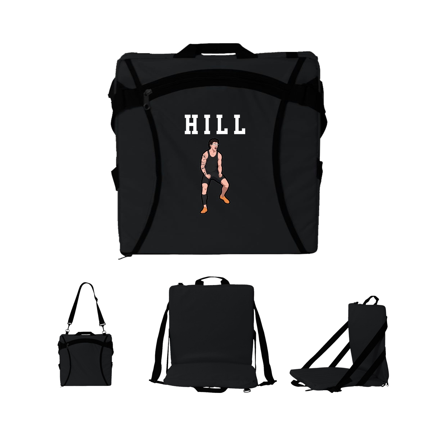 Folding Stadium Seat — Shirsey in Black
