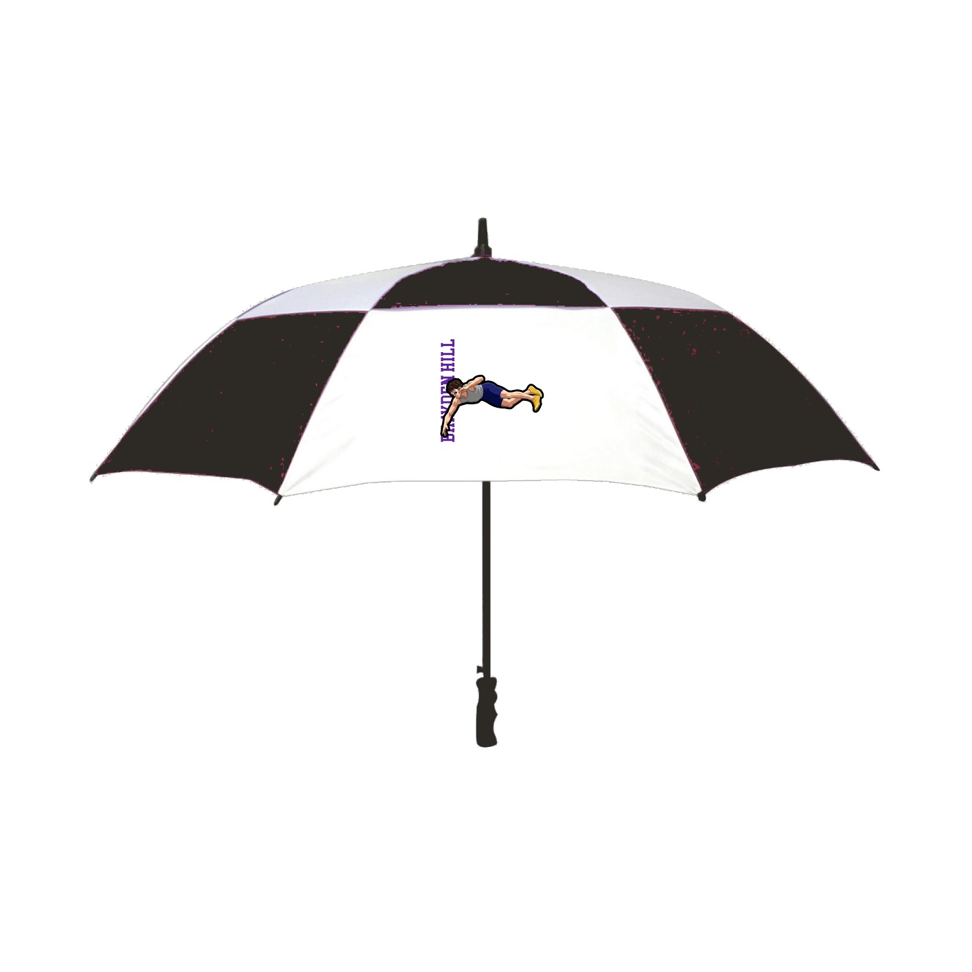 Golf Umbrella — Name Vertical in Black
