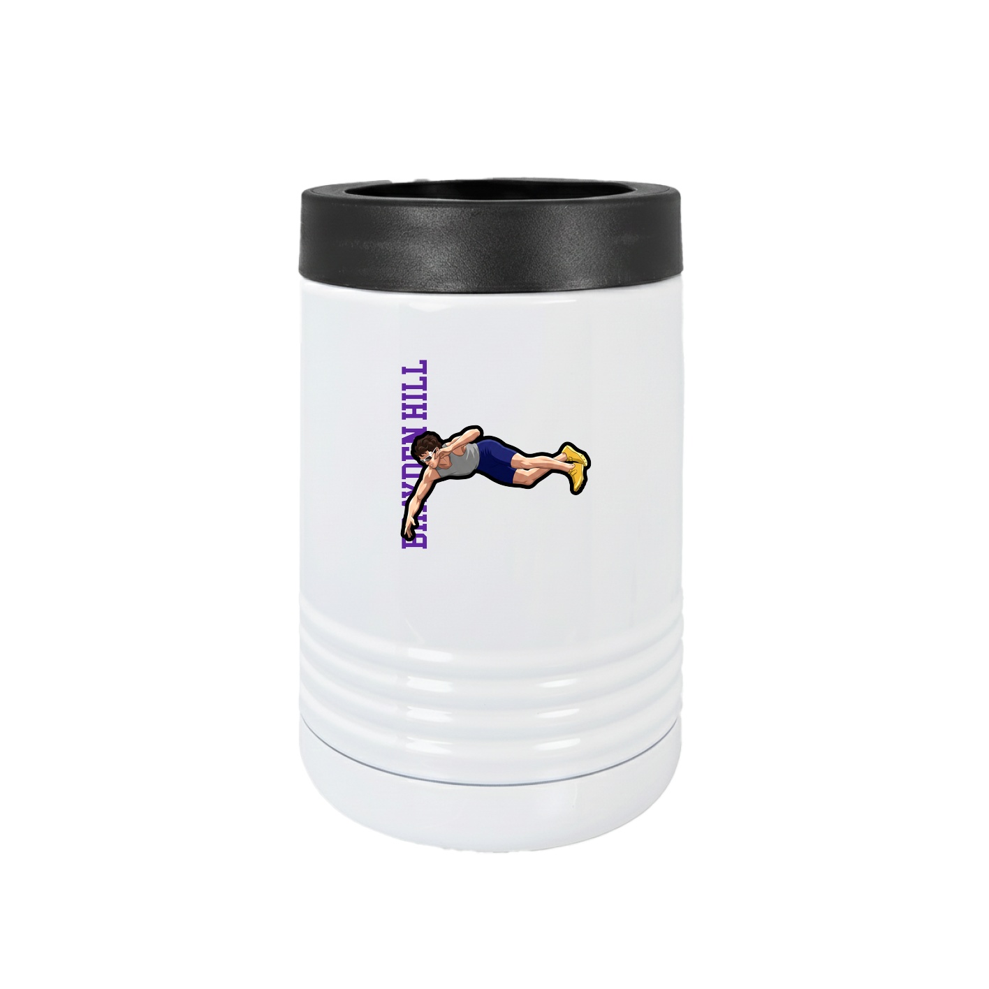 Beverage Holder — Name Vertical in White