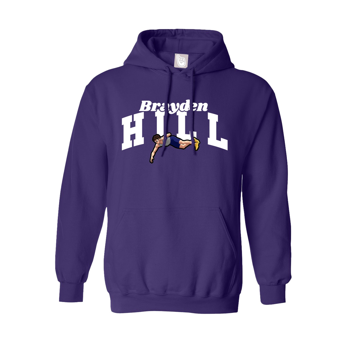 Hoodie — Signature Arch in Purple