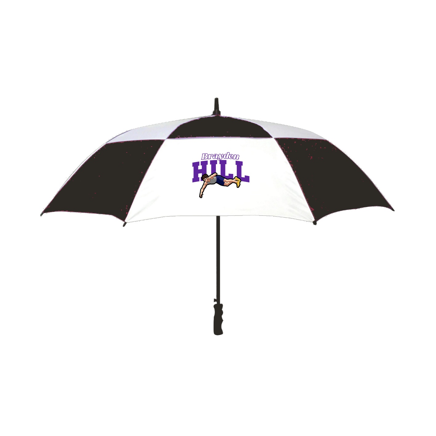 Golf Umbrella — Name Arch in Black