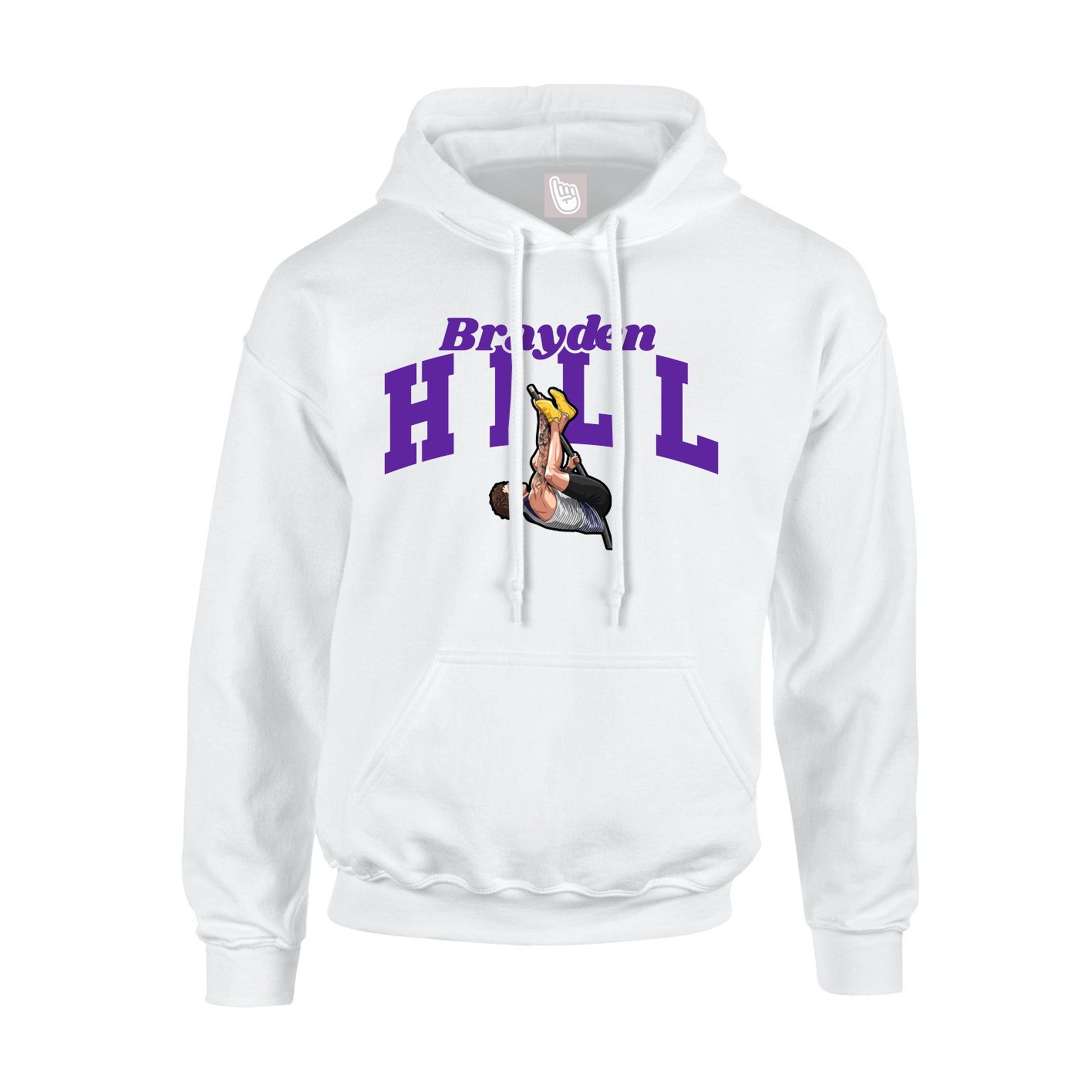 Hoodie — Signature Arch in White