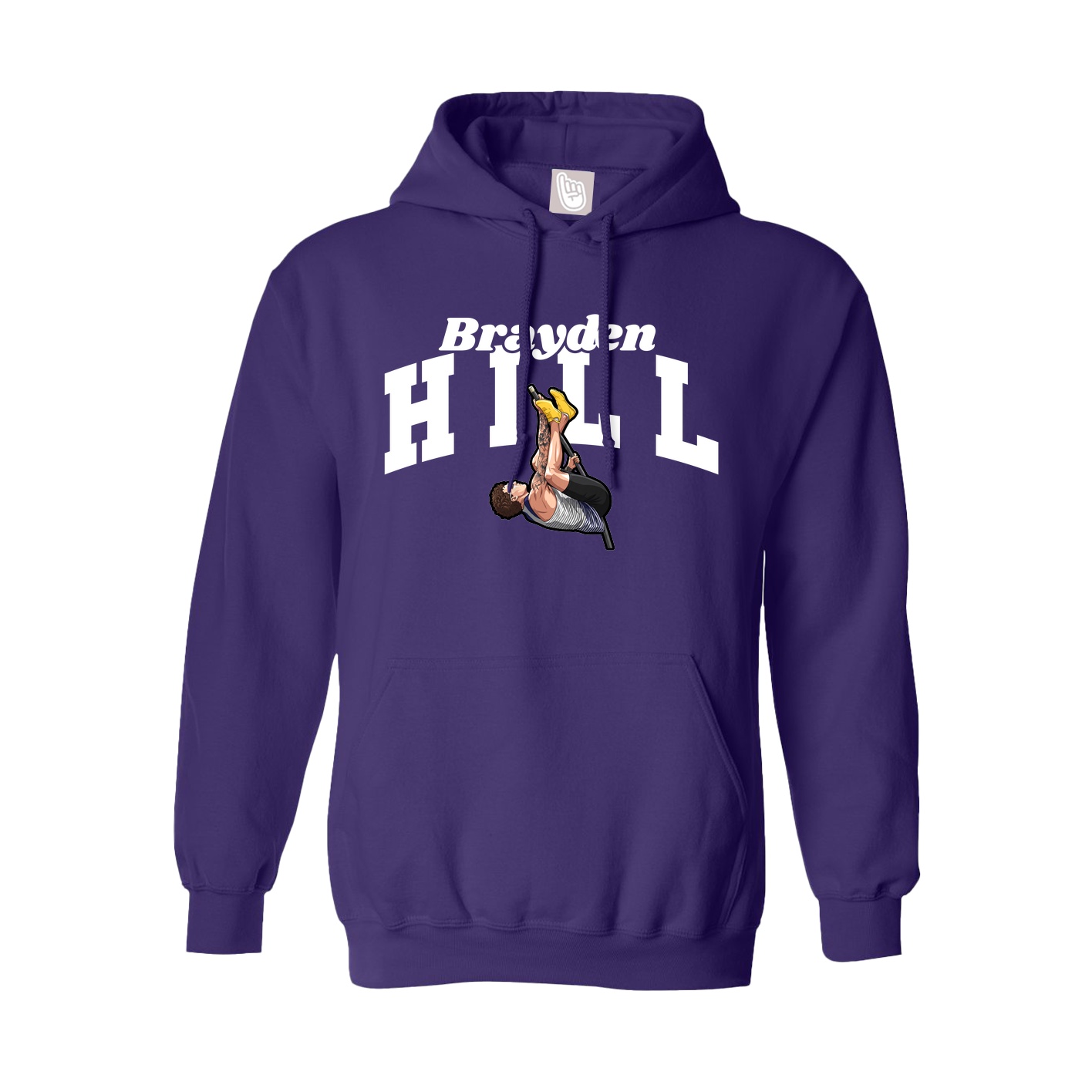 Youth Hoodie — Signature Arch in Purple