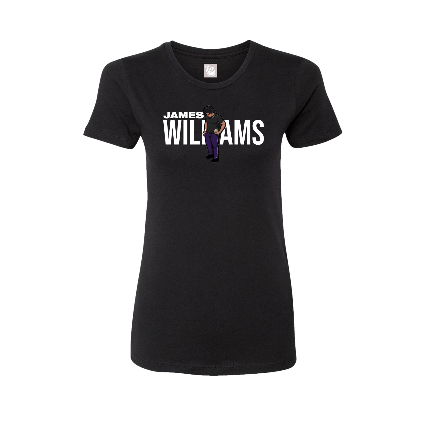 Fitted Women's Tee — Player Name in Black