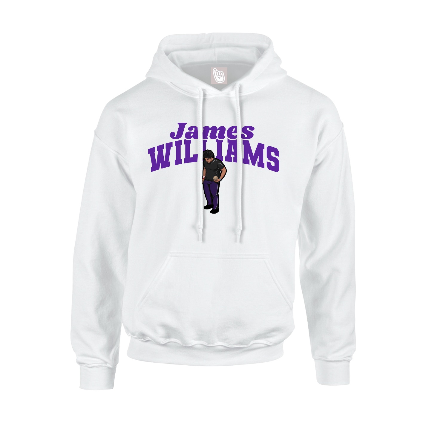Hoodie — Signature Arch in White