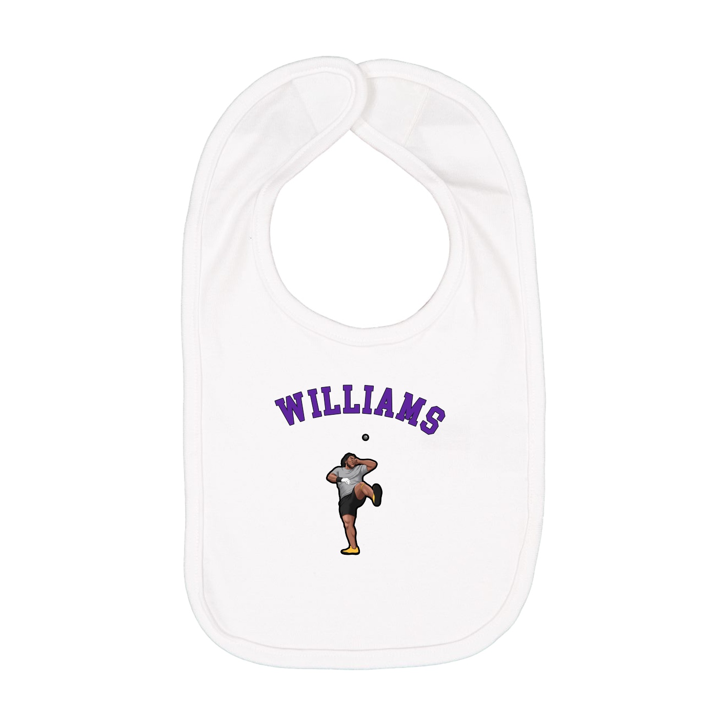 Infant Bib — Shirsey Arch in White