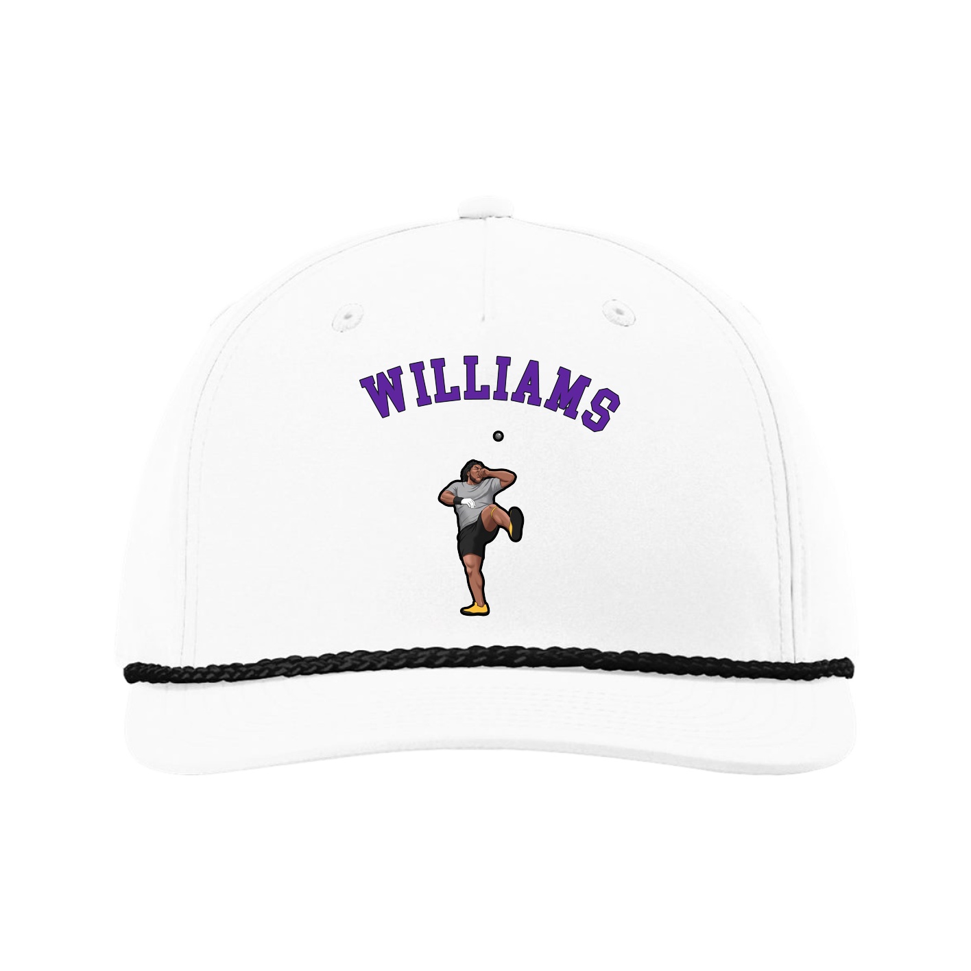 Five-Panel Classic Rope Cap — Shirsey Arch in White