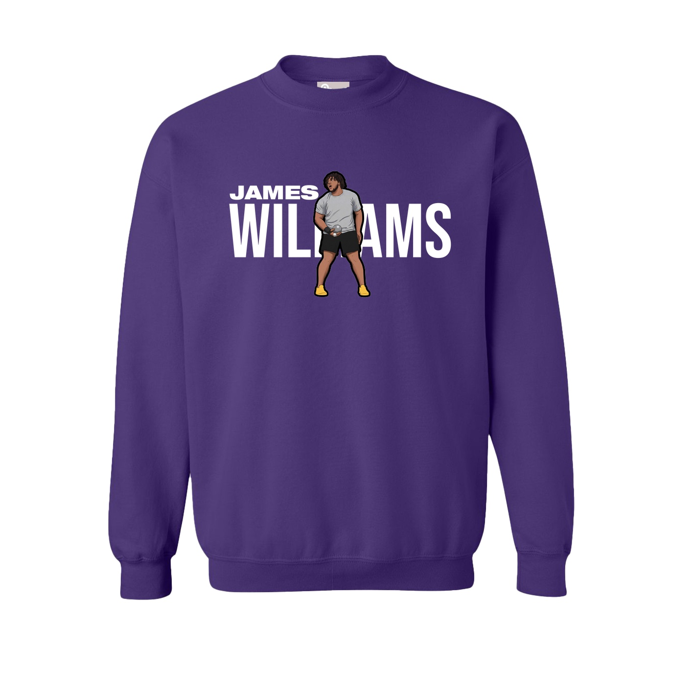 Fleece Crew — Player Name in Purple
