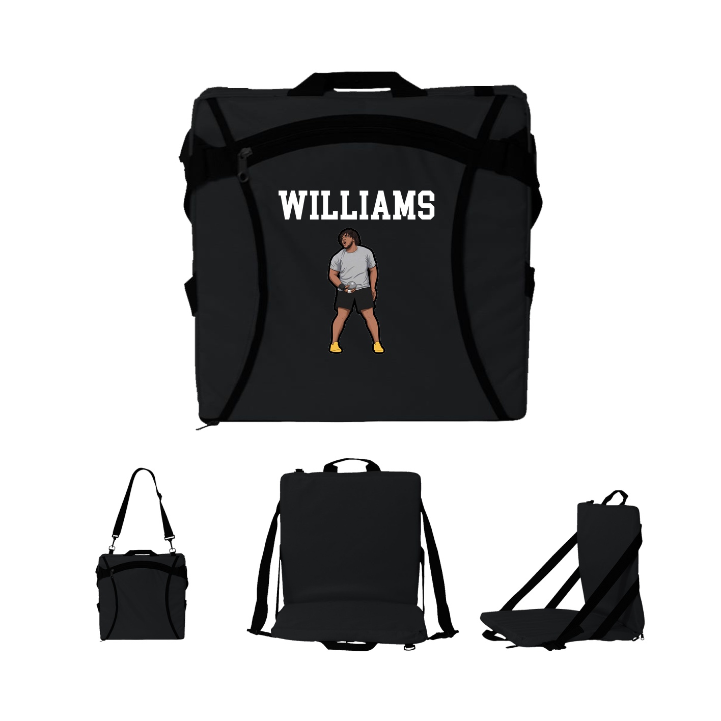Folding Stadium Seat — Shirsey in Black