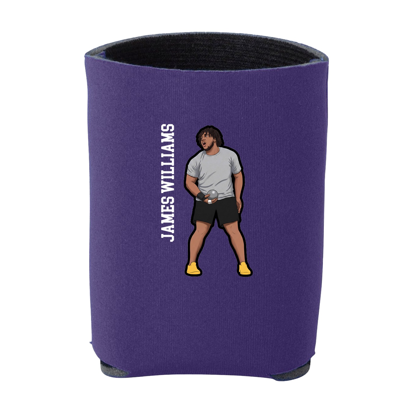Can Holder — Name Vertical in Purple