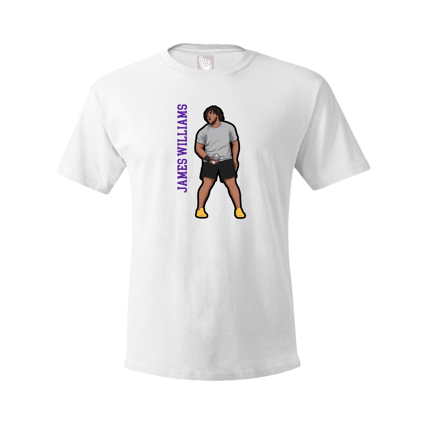 Tee — Name Vertical in White
