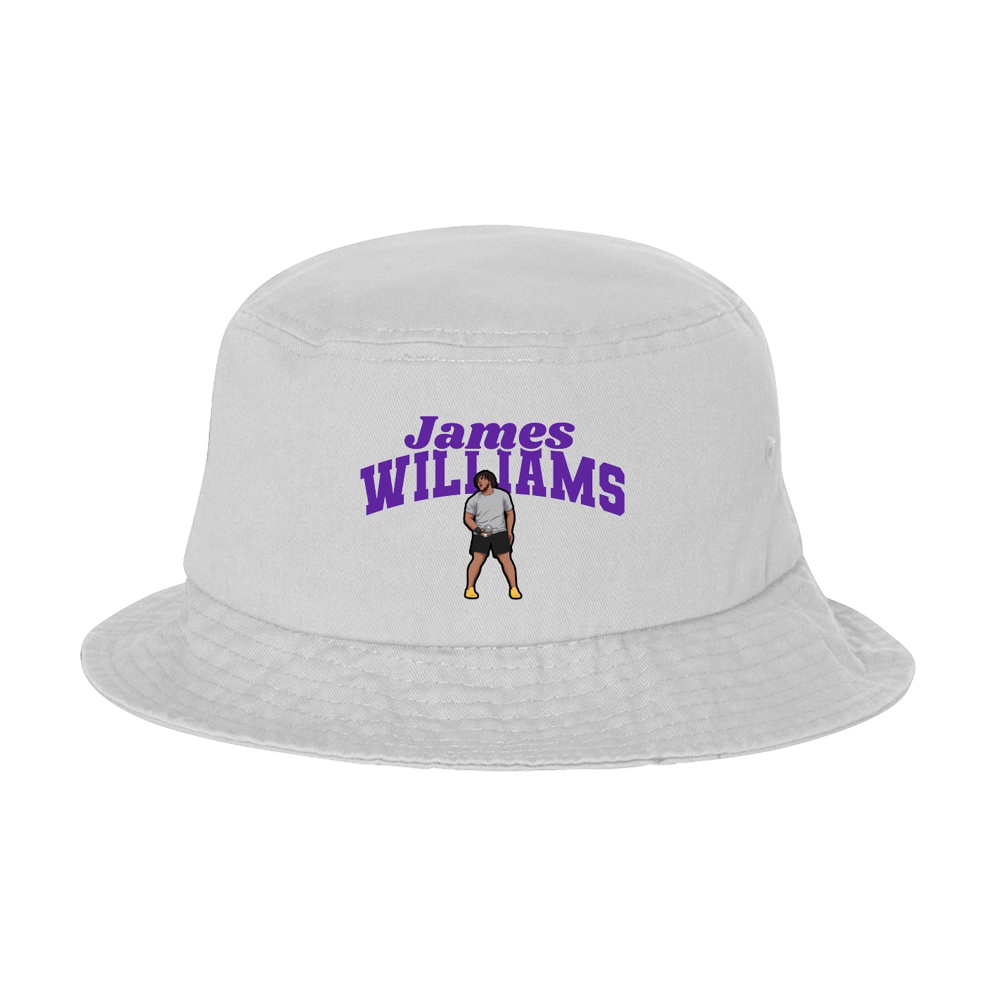 Bucket Cap — Signature Arch in White