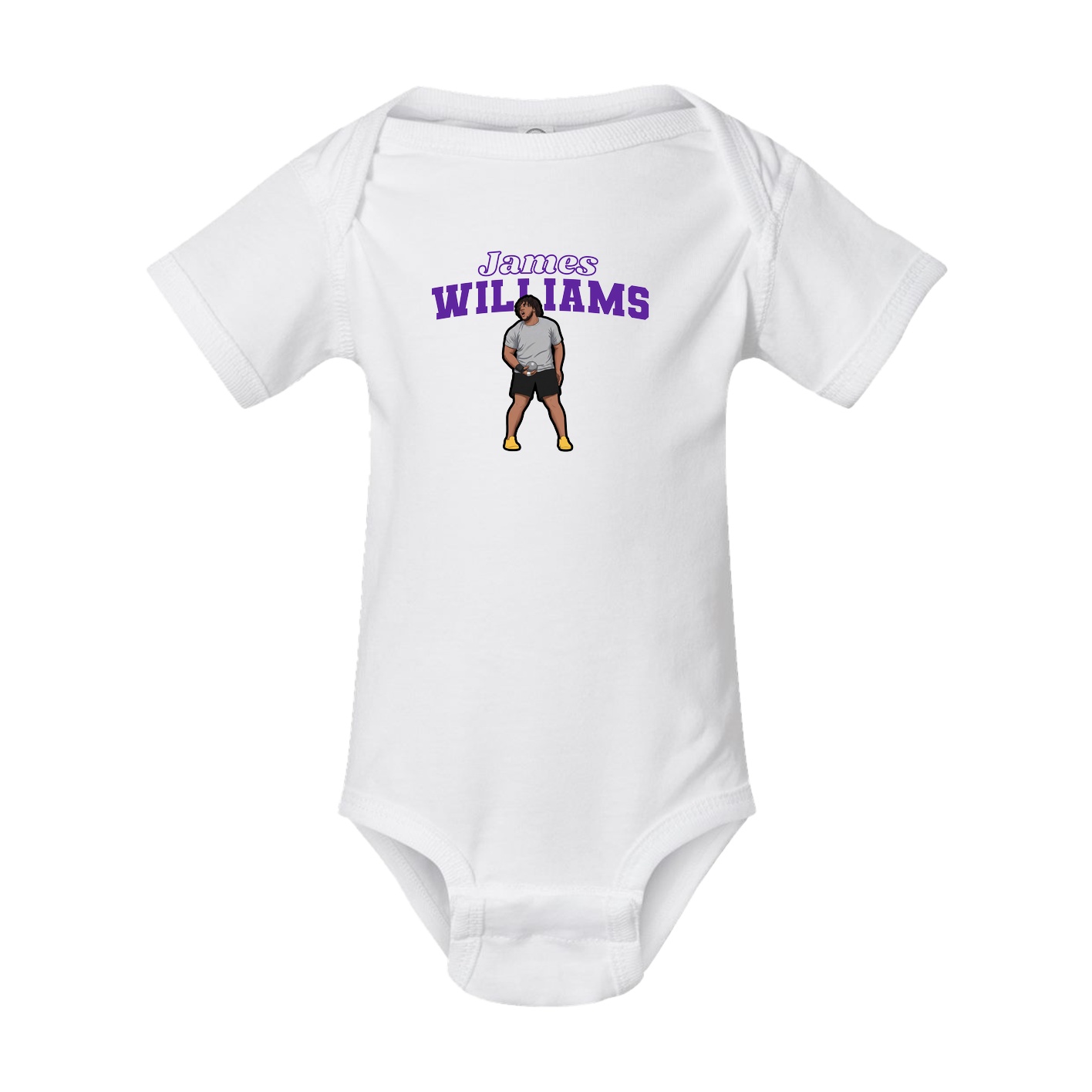 Baby Onesie — Name Arch in White