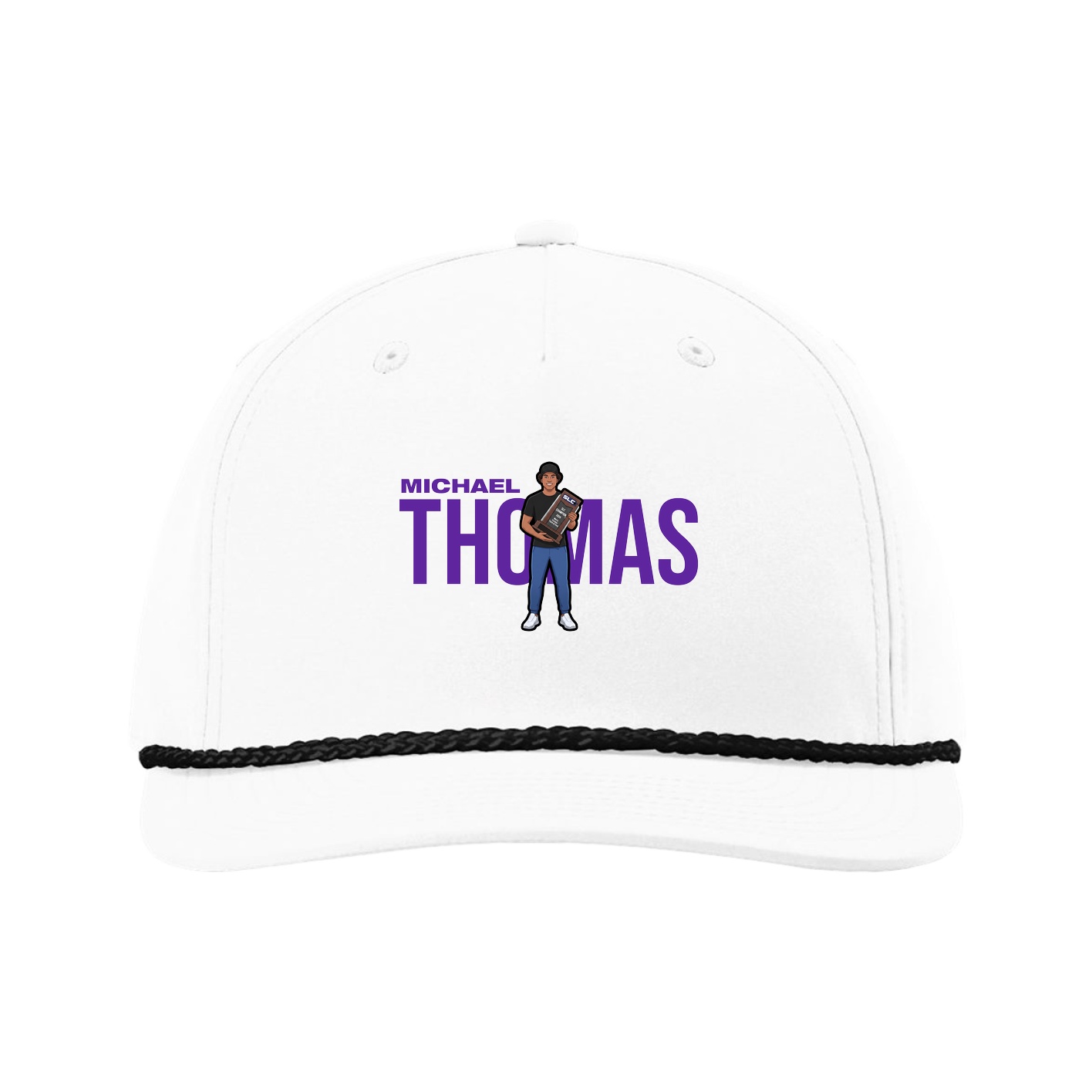 Five-Panel Classic Rope Cap — Player Name in White