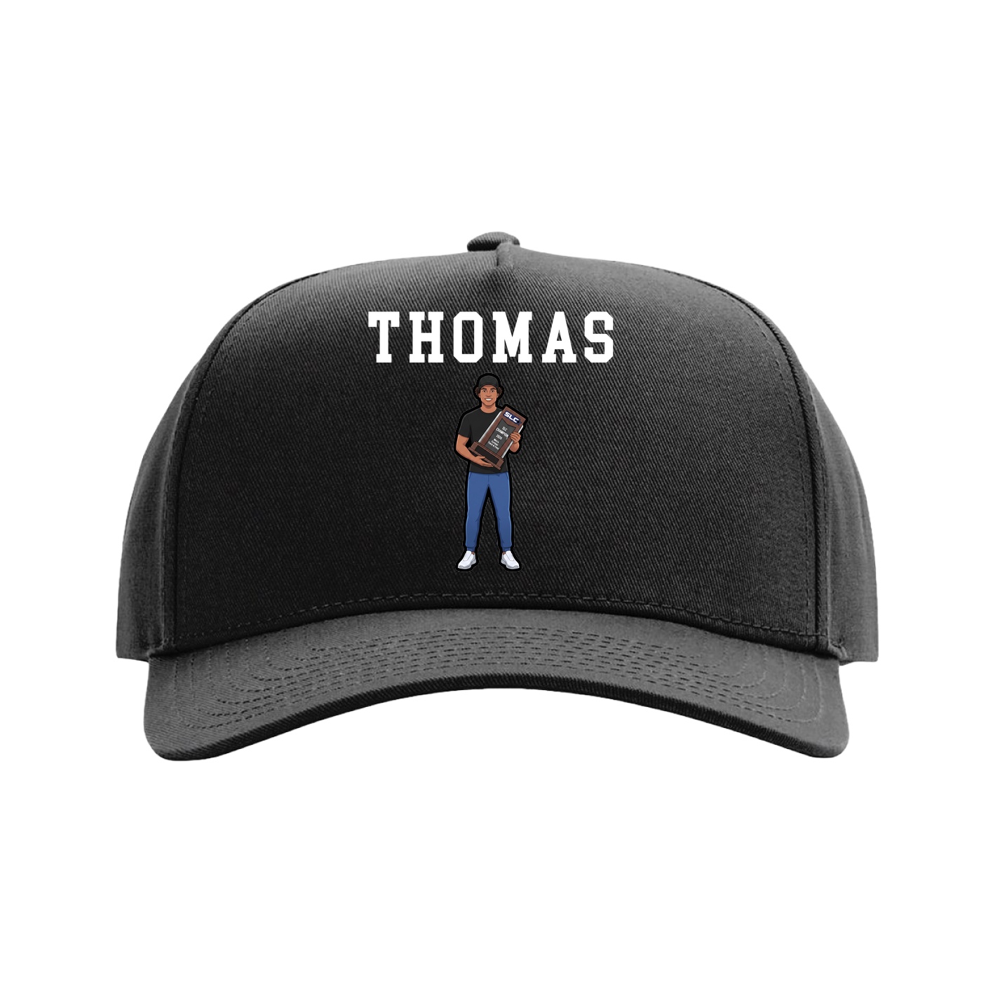 Full Fabric Five-Panel Champ Cap — Shirsey in Black