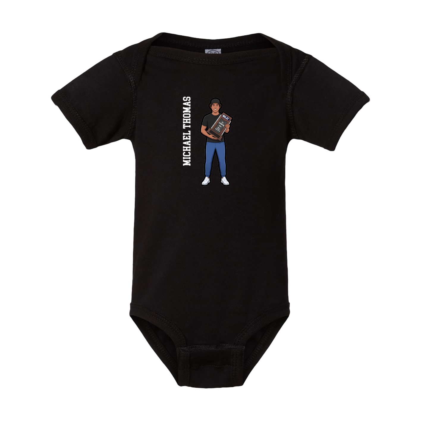Baby Onesie — Name Vertical in Black