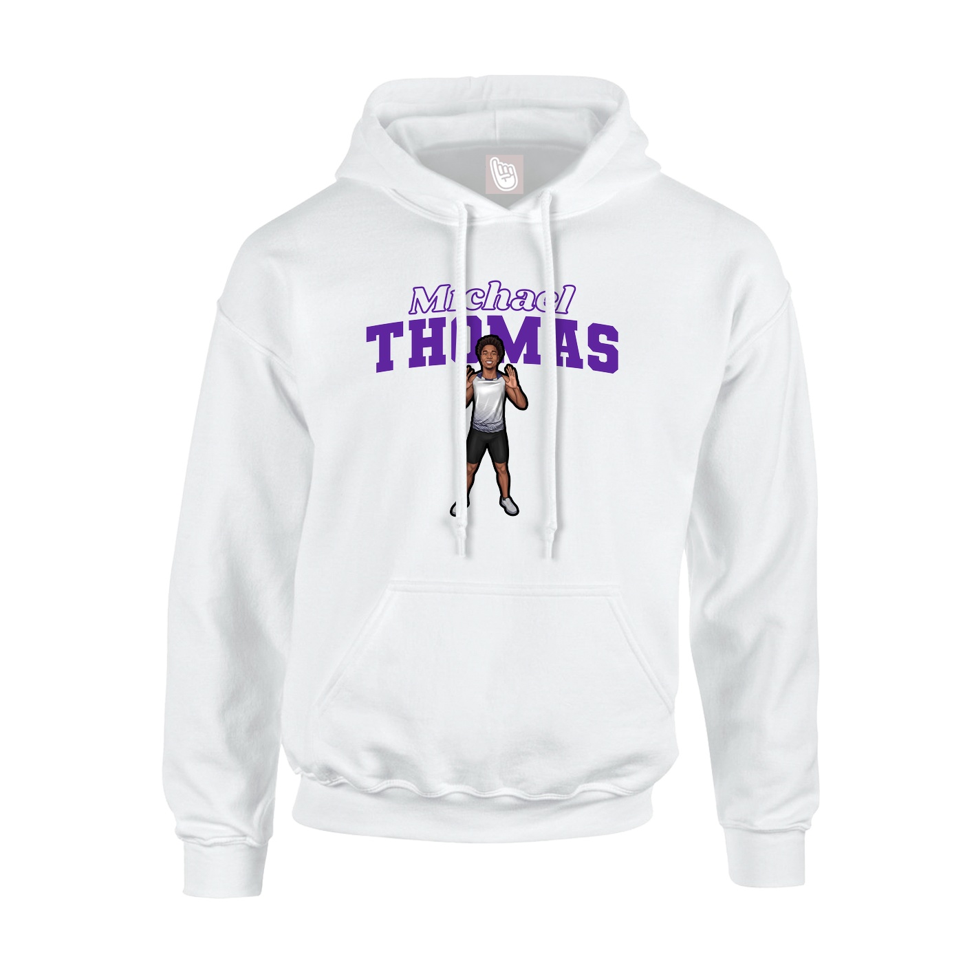 Hoodie — Name Arch in White